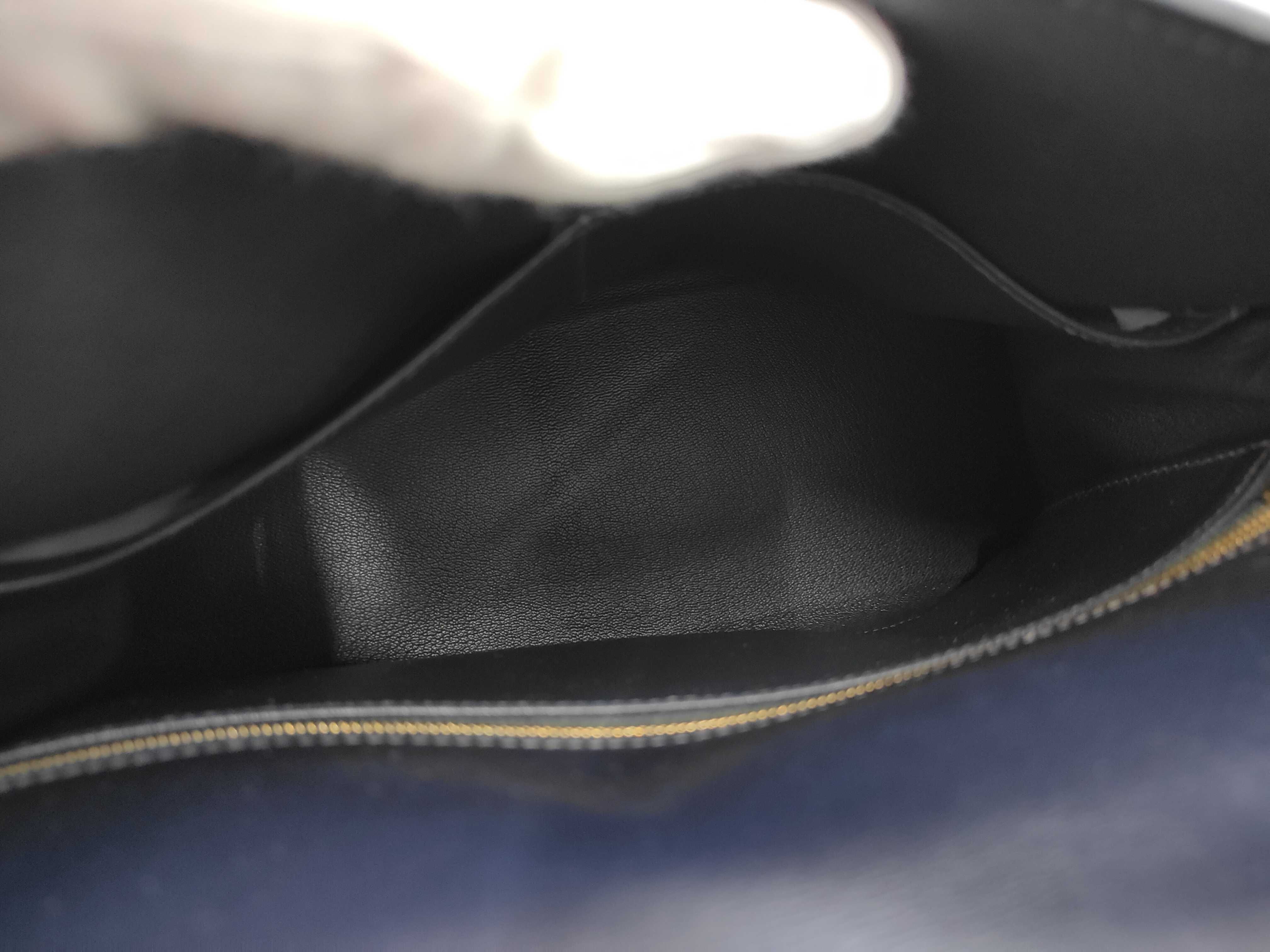 Tadelakt Kelly 32 Navy F stamp Bag 58 Handbag — view 9