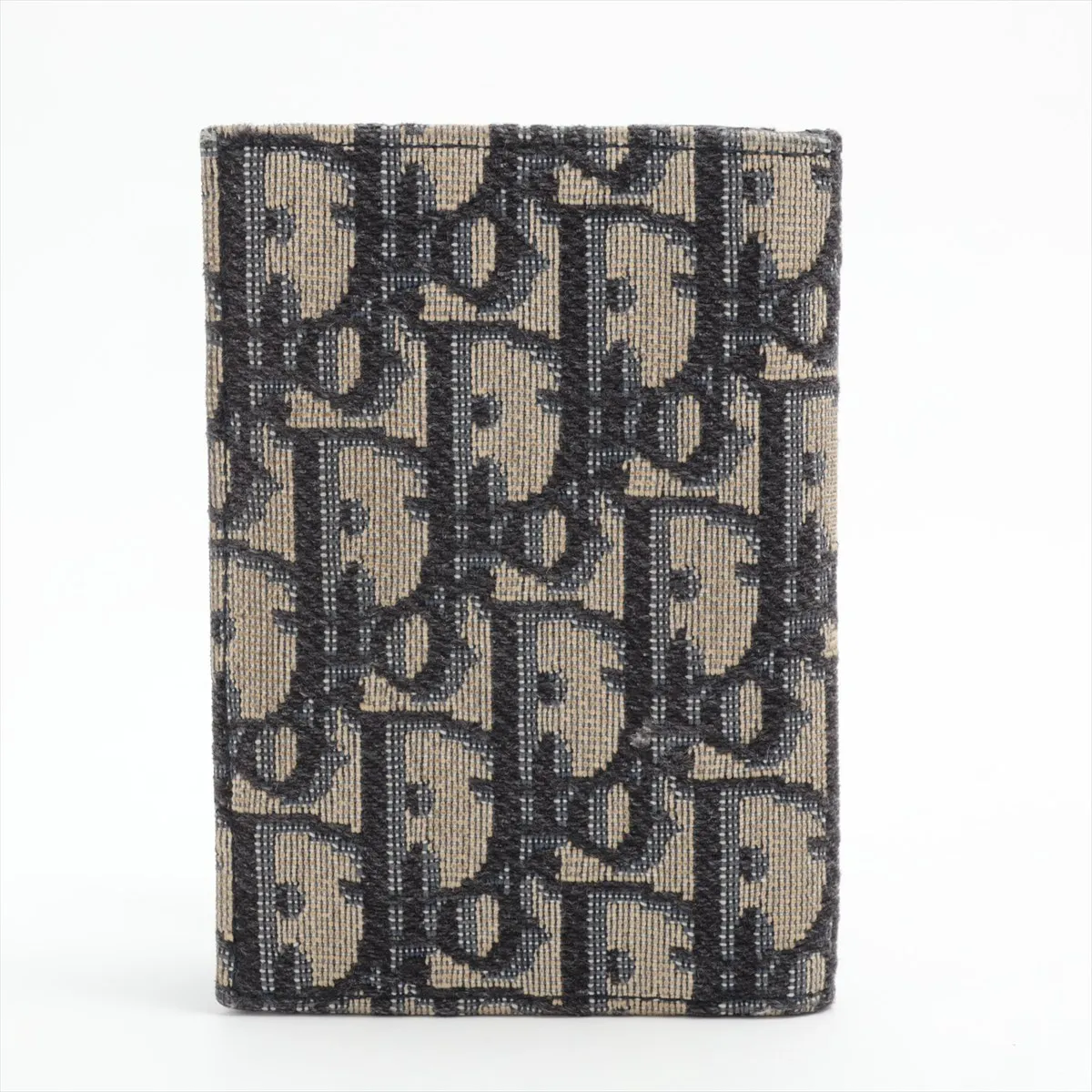Oblique Canvas x Leather Card Case, Black — view 2