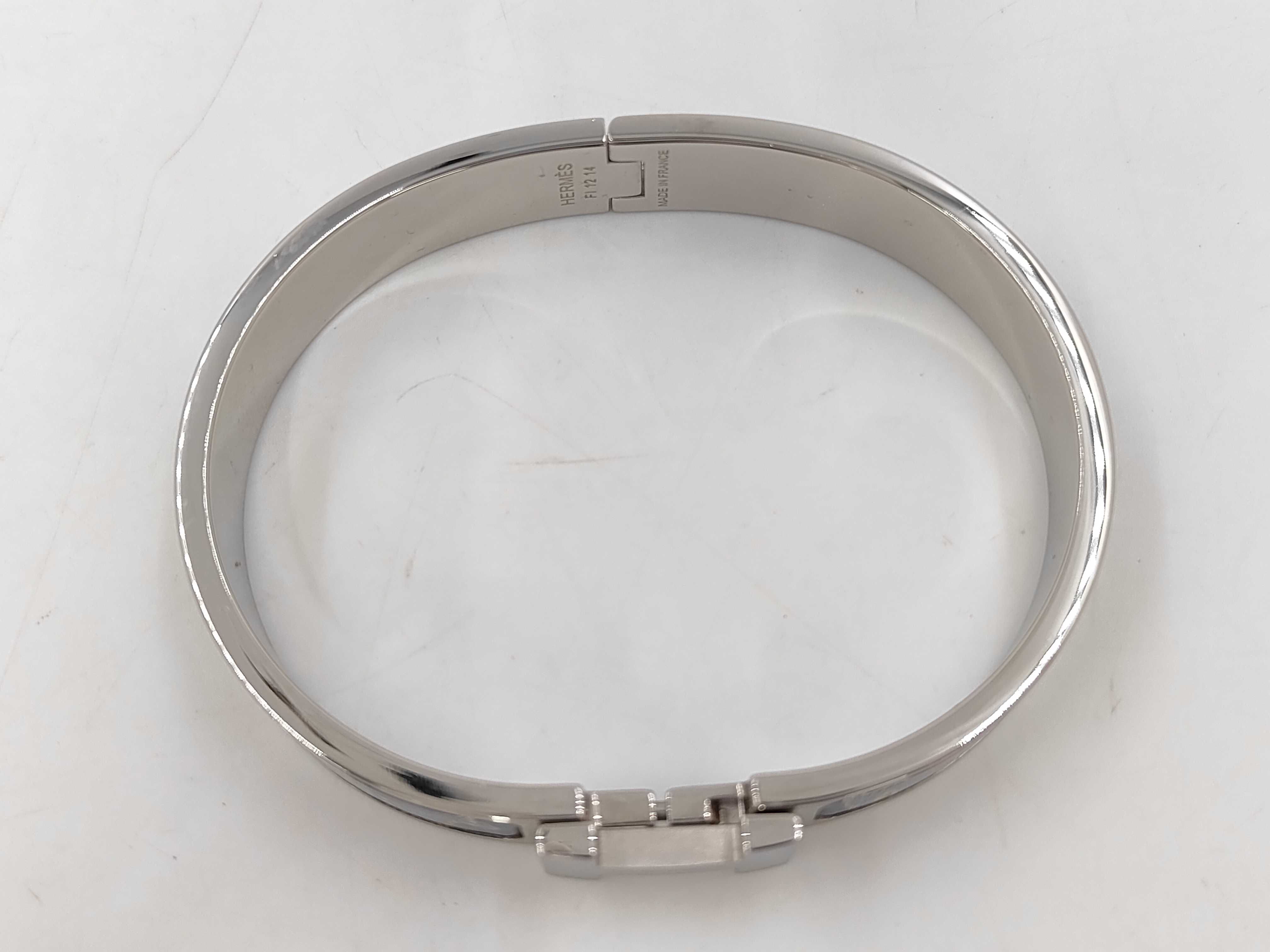 Clic HH Horse Blanket Bracelet/Bangle, Blue, Size T6 — view 2