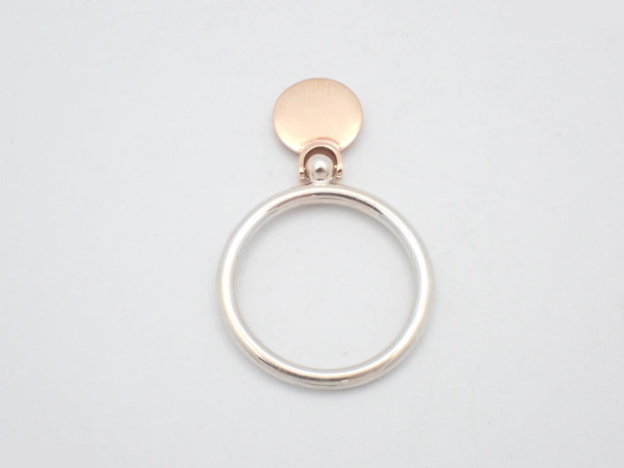 Exlix Combination 750/925 2.6g Ring, Stamped 50, Actual Size #9 — view 3