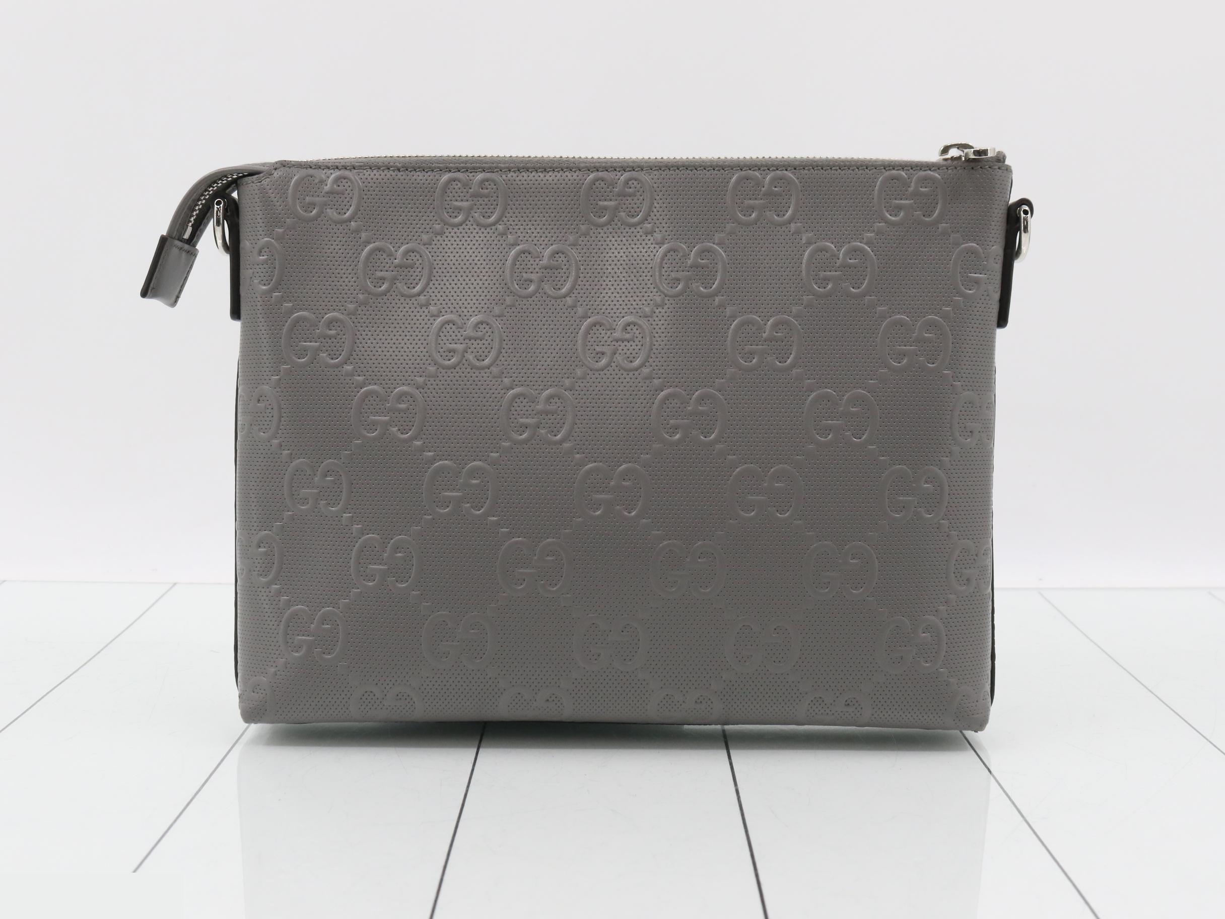 696009 GG Embossed Medium Messenger — view 2