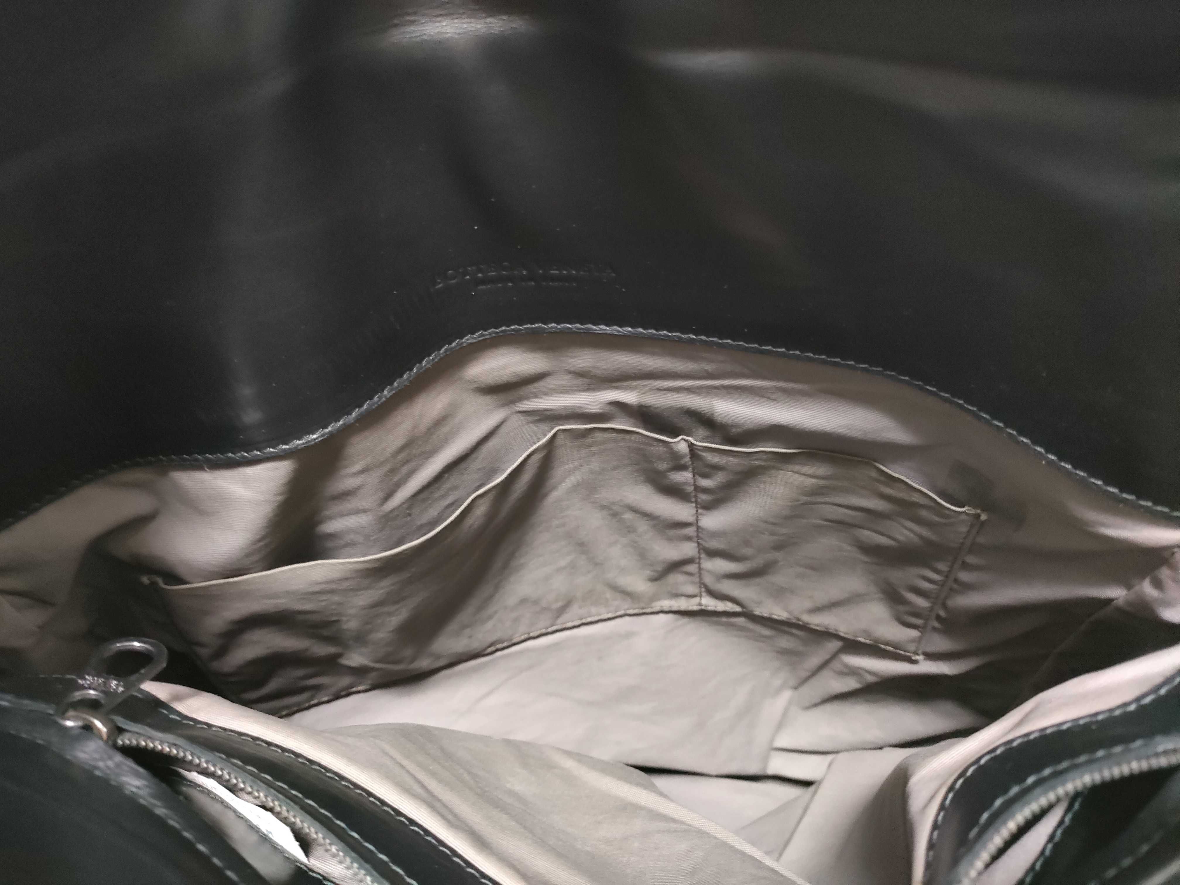 Intrecciato Leather Business Bag, Black Tote Bag — view 13