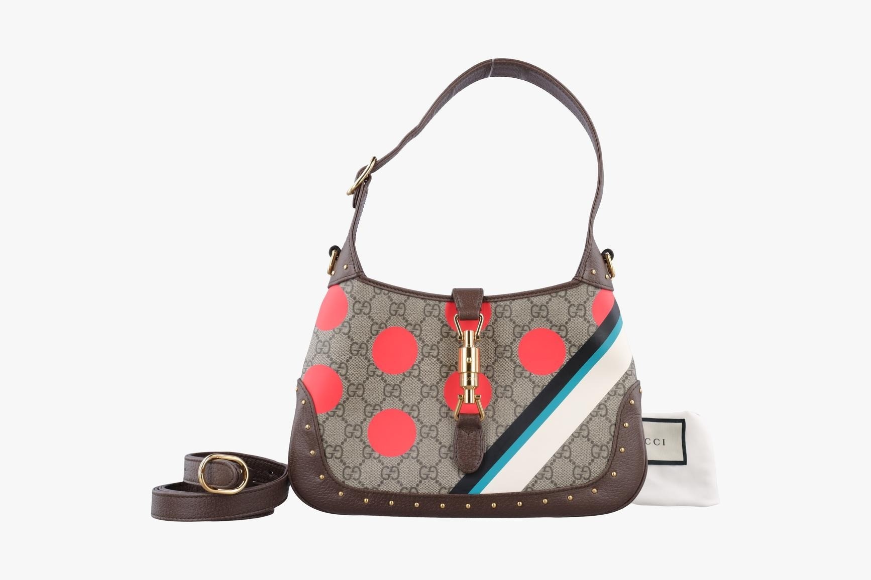 Jackie PVC Coated Canvas x Leather Beige x Multicolor