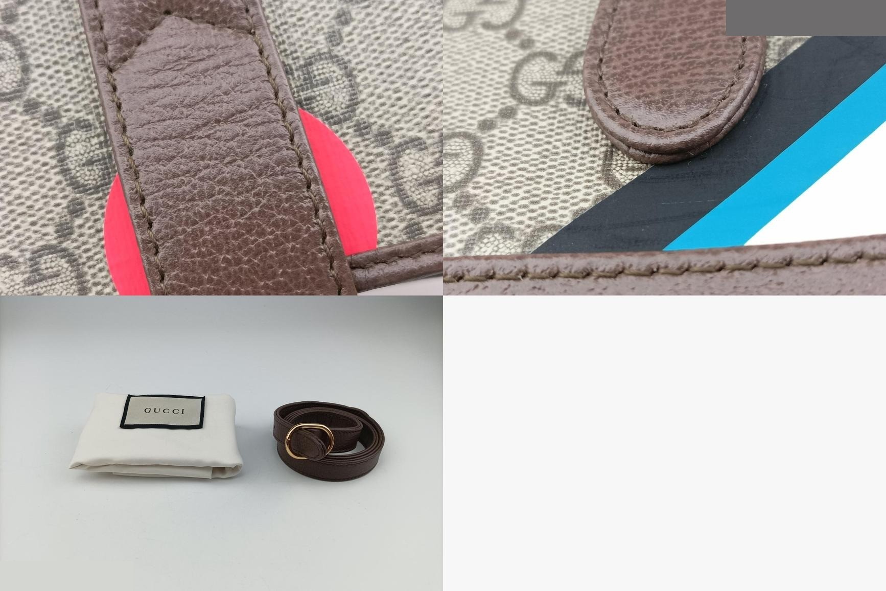 Jackie PVC Coated Canvas x Leather Beige x Multicolor — view 11