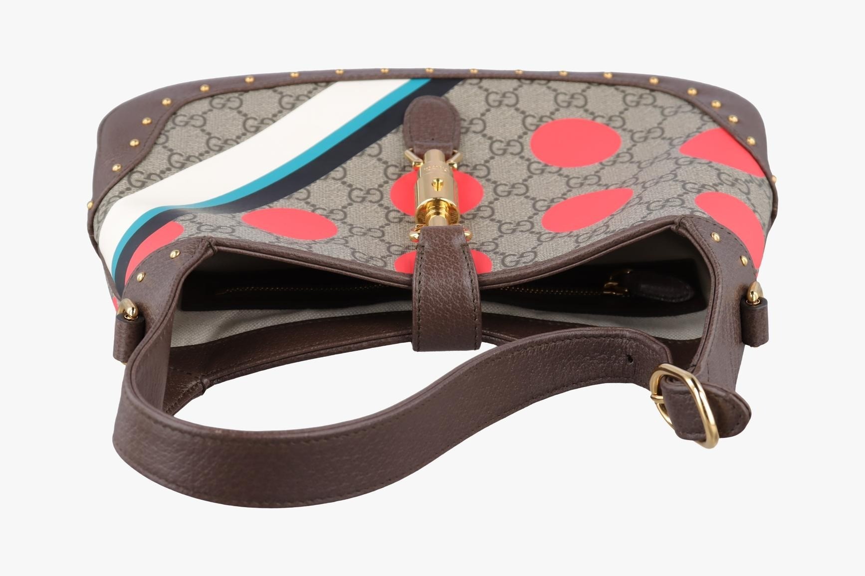 Jackie PVC Coated Canvas x Leather Beige x Multicolor — view 5