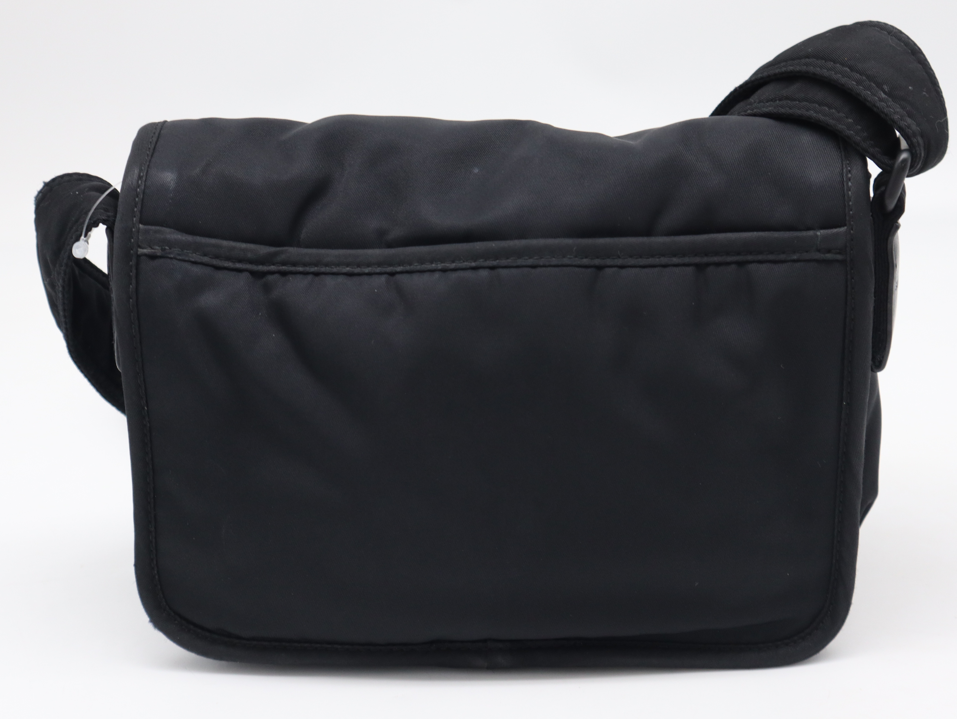 776611 Nylon Niki Small Messenger Bag Cassandra Logo Black Shoulder Bag — view 2
