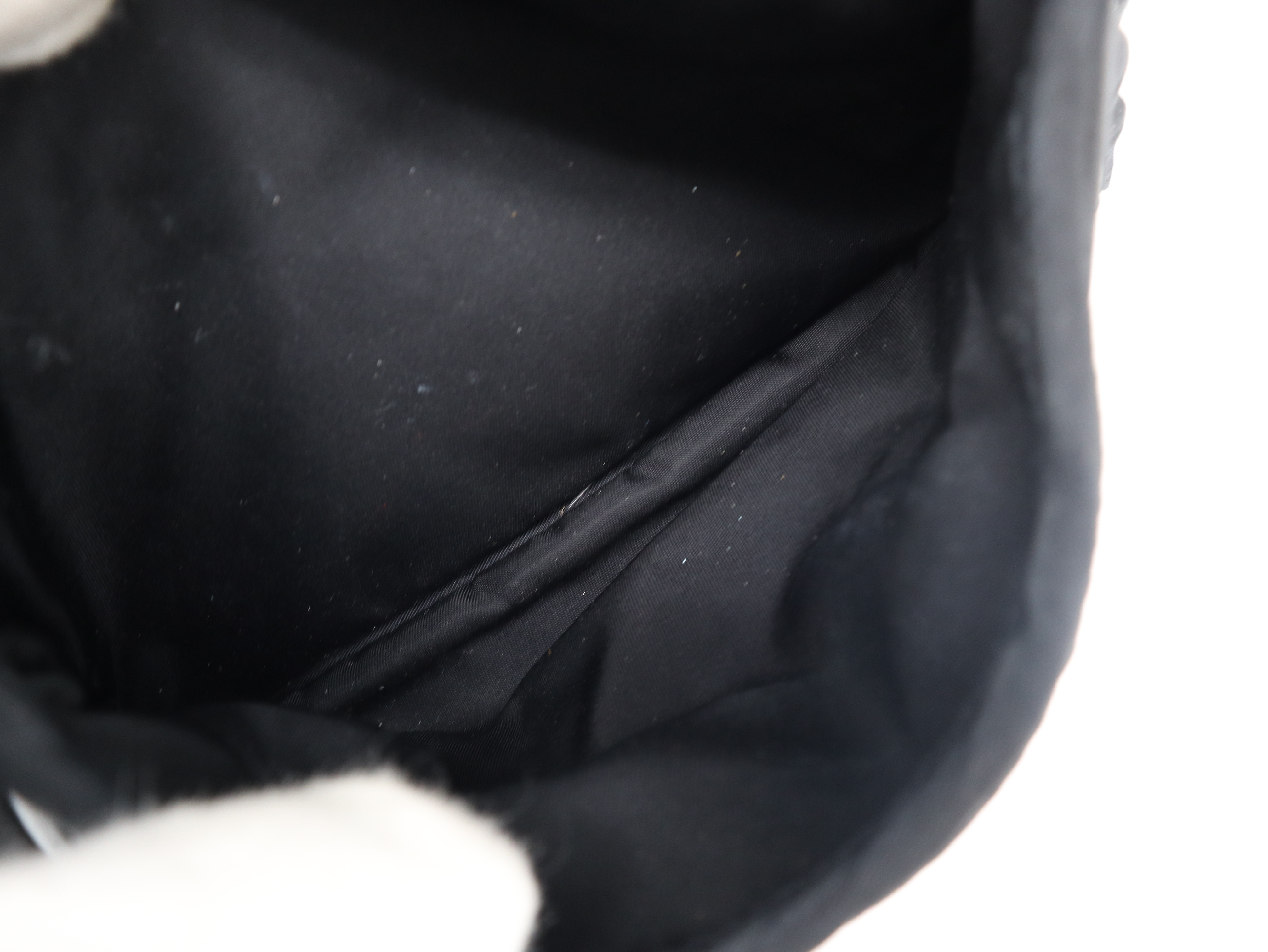 776611 Nylon Niki Small Messenger Bag Cassandra Logo Black Shoulder Bag — view 12