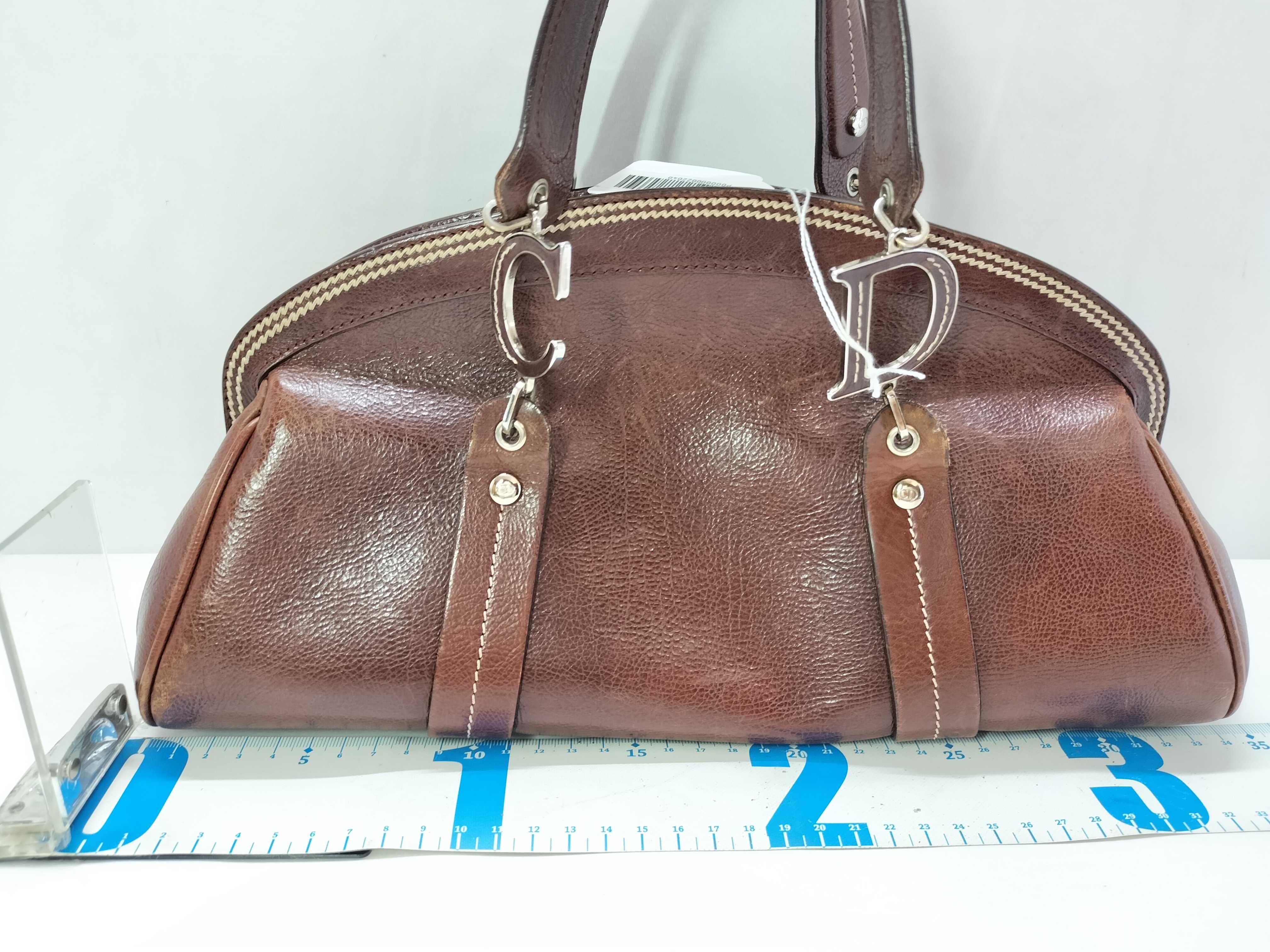FR-Christian Leather Handbag Brown — view 2