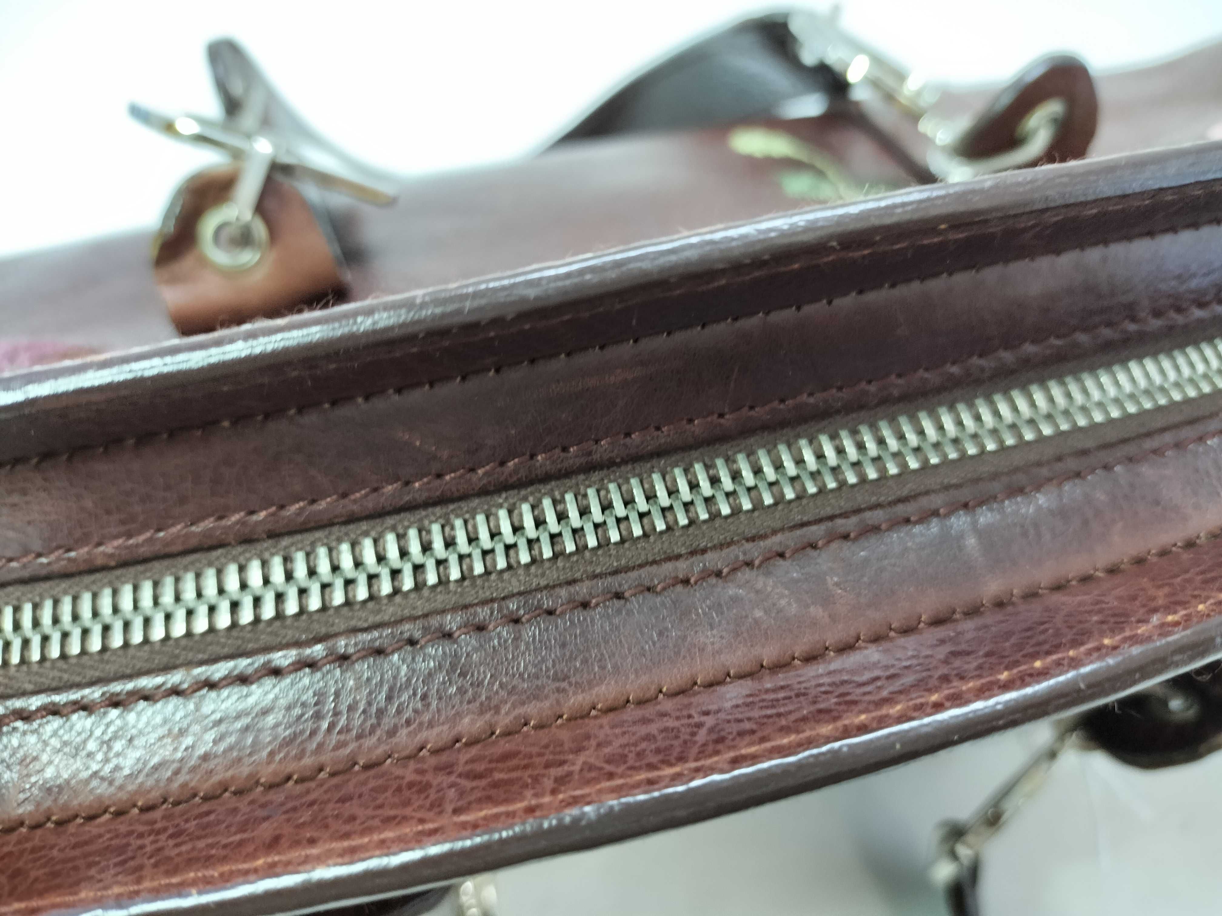 FR-Christian Leather Handbag Brown — view 6