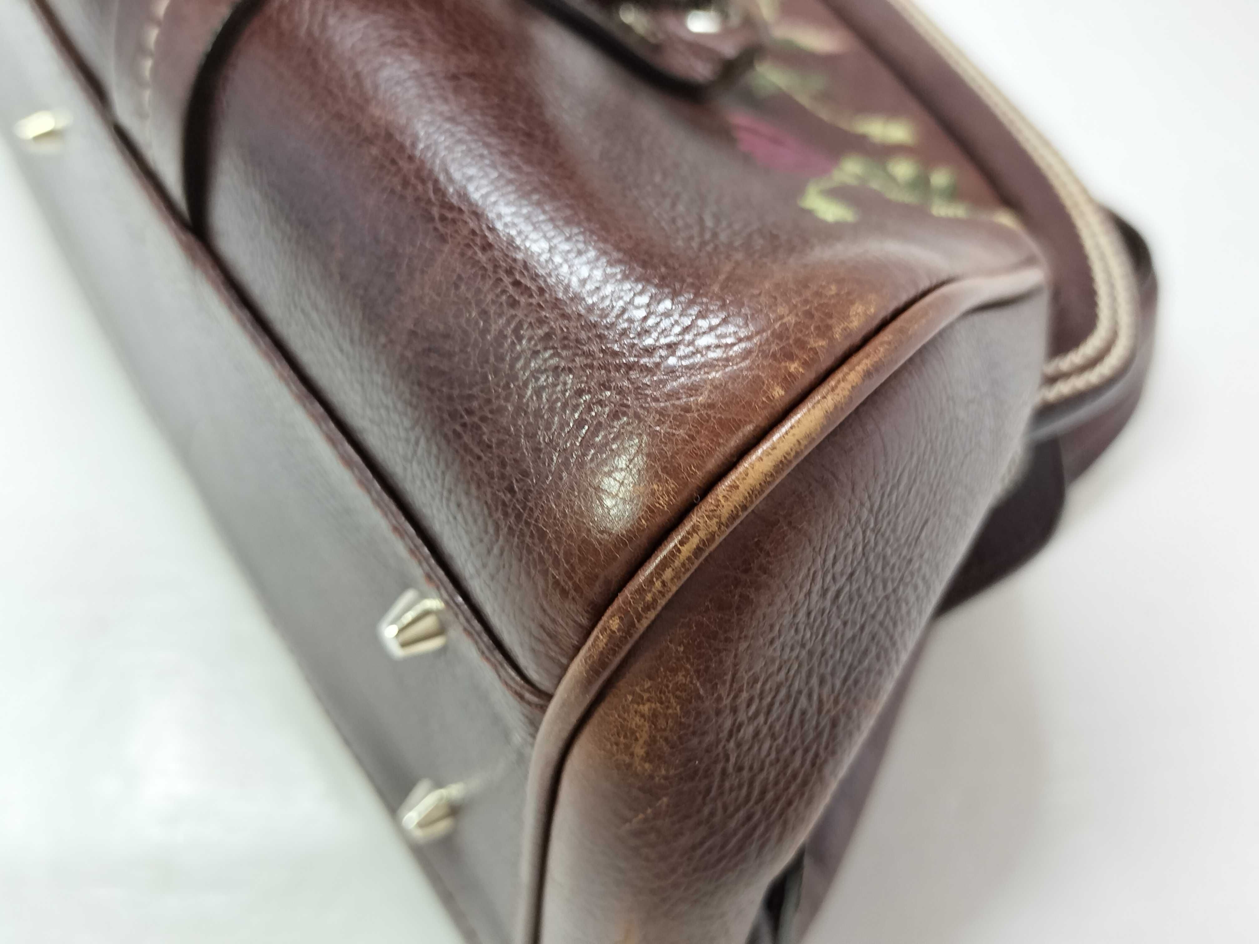 FR-Christian Leather Handbag Brown — view 7