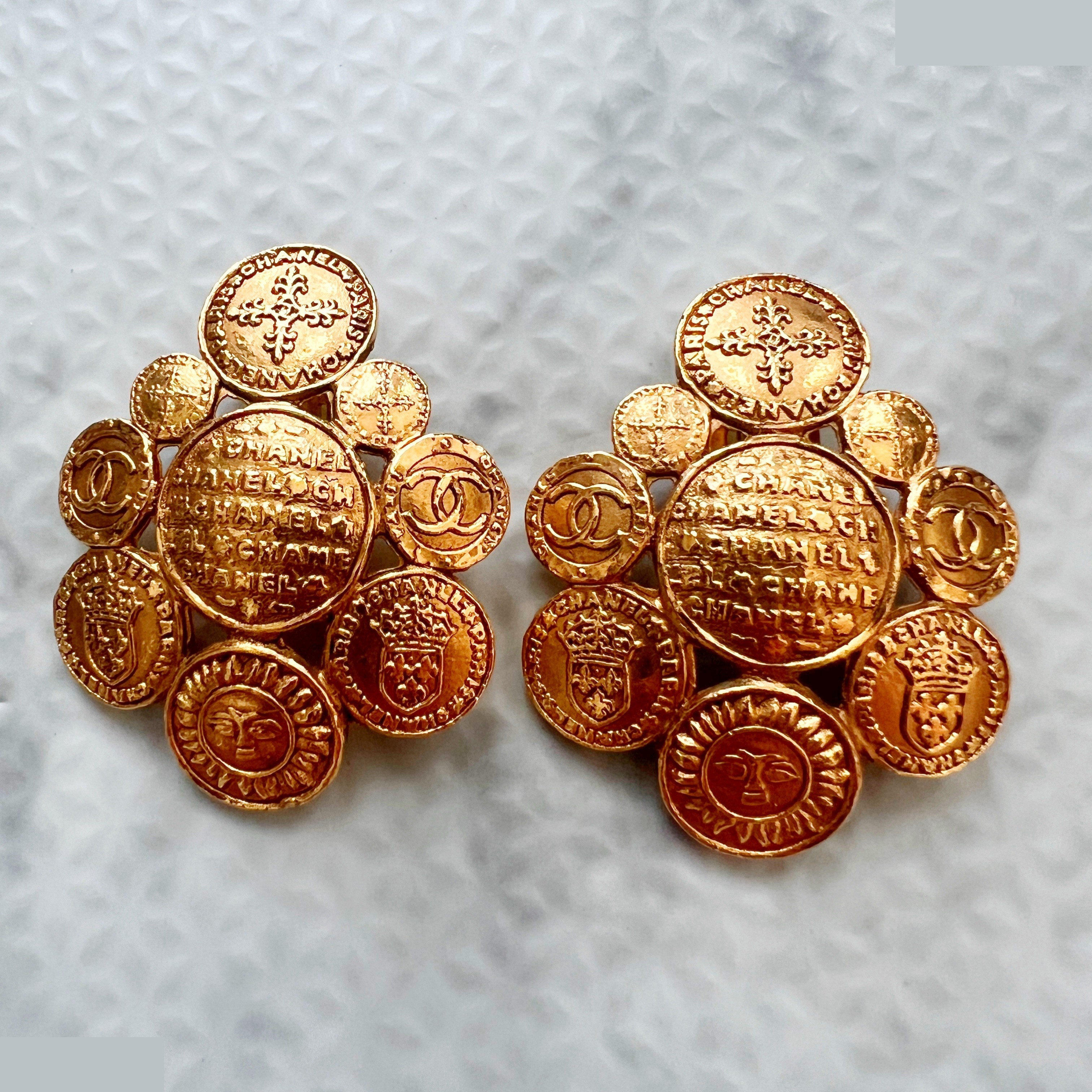 9 rows coin earrings sun here mark — view 2