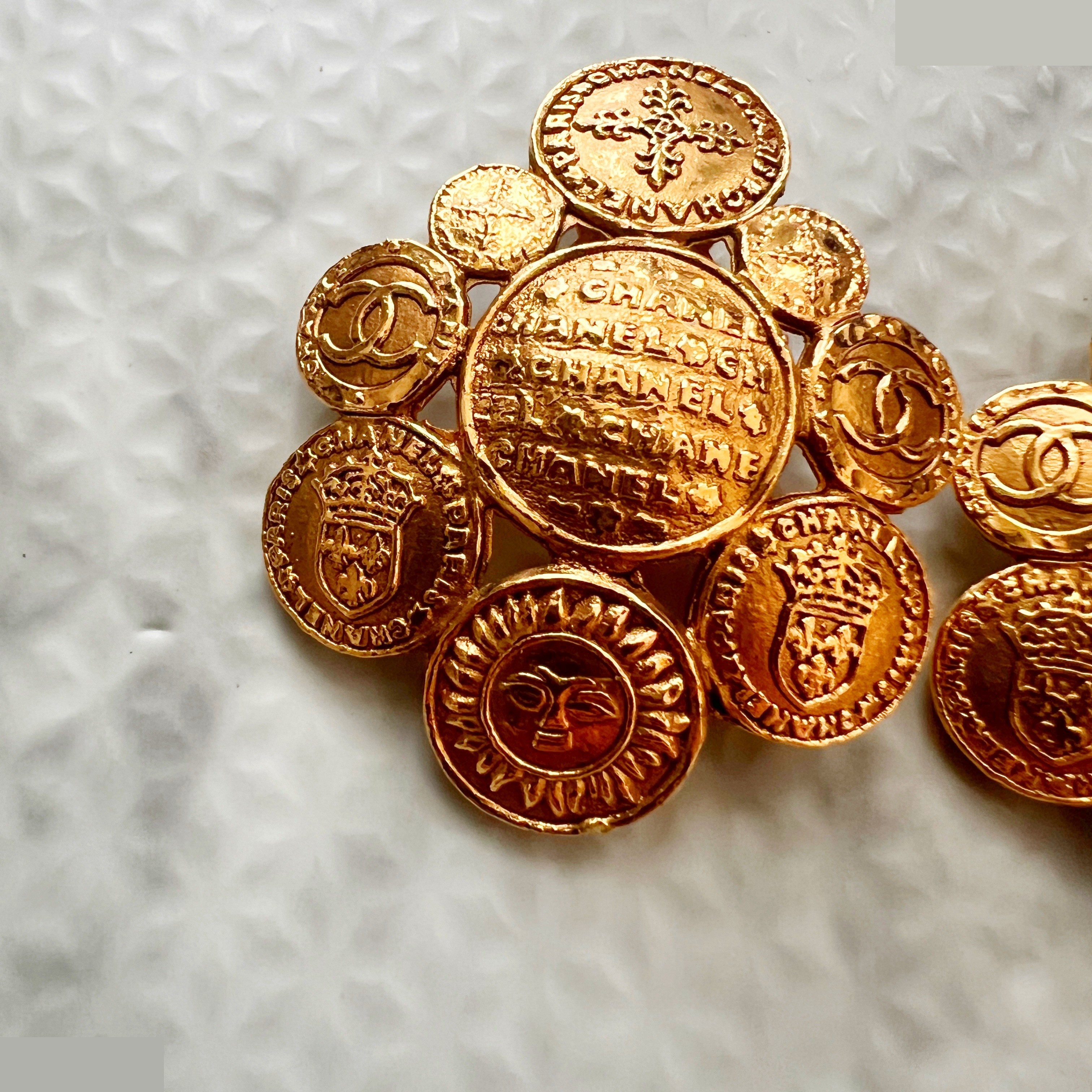 9 rows coin earrings sun here mark — view 3
