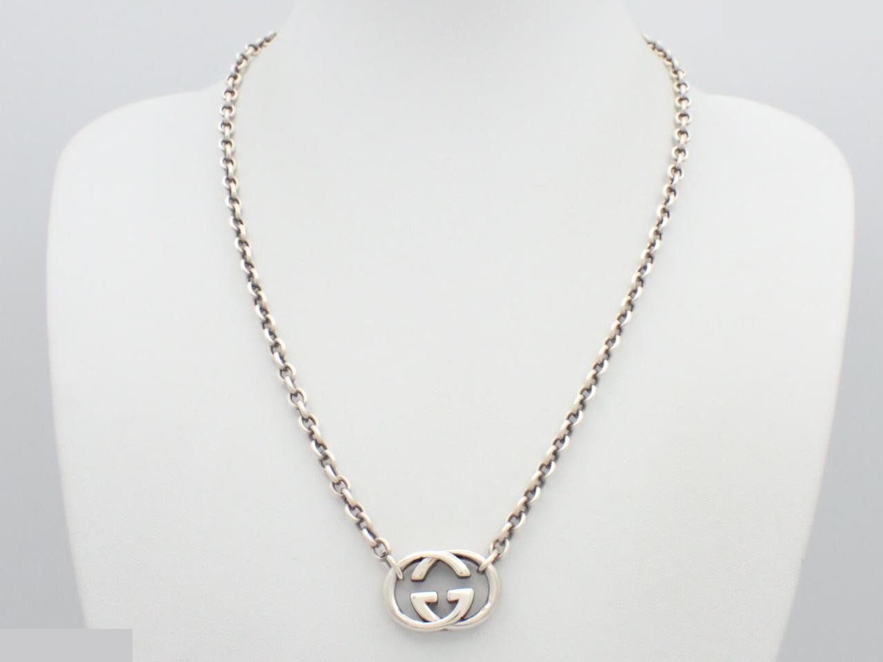Interlocking G Silver Necklace, approximately 48cm in length, 26.8g — view 3