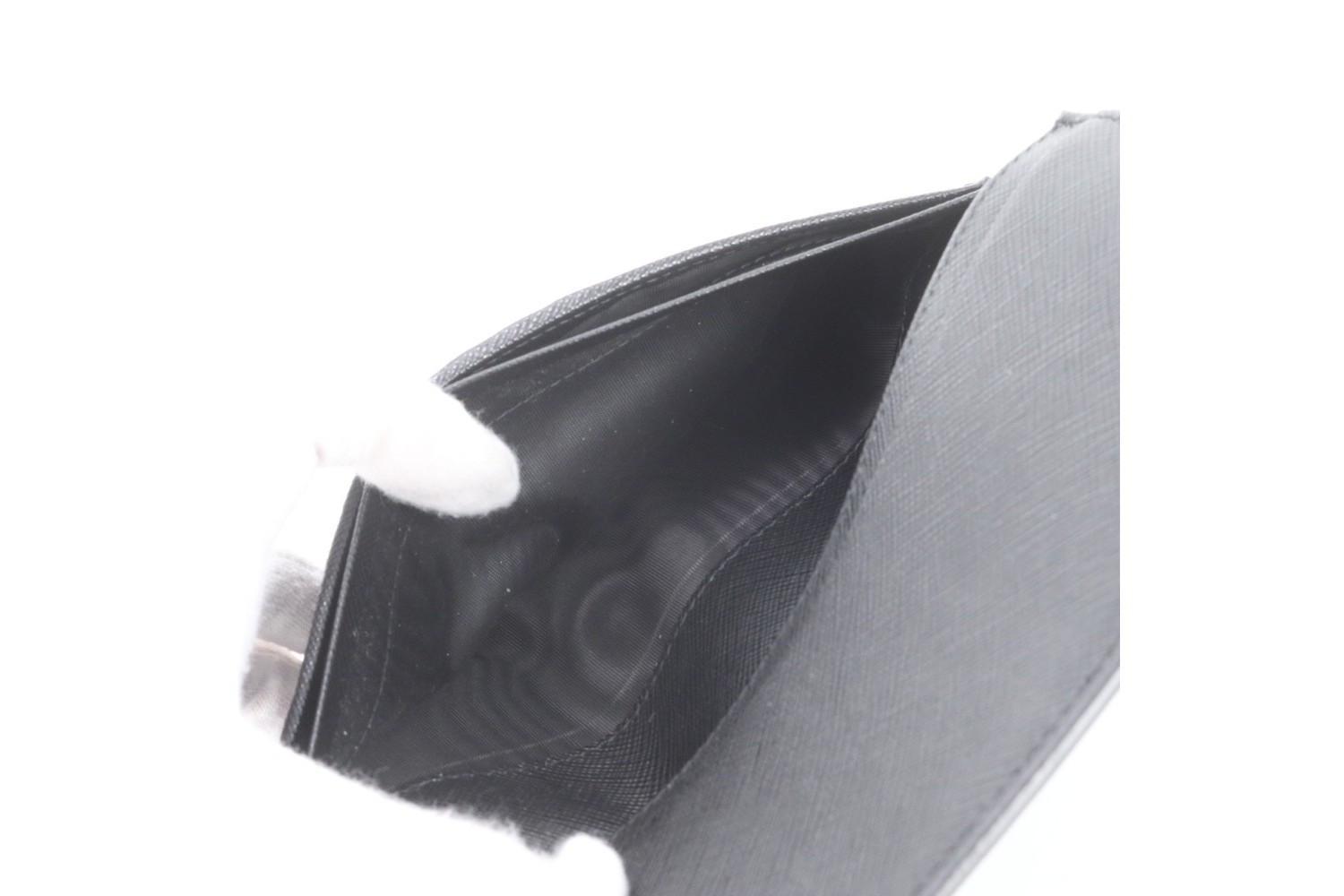 Saffiano leather long wallet, bi-fold wallet — view 9