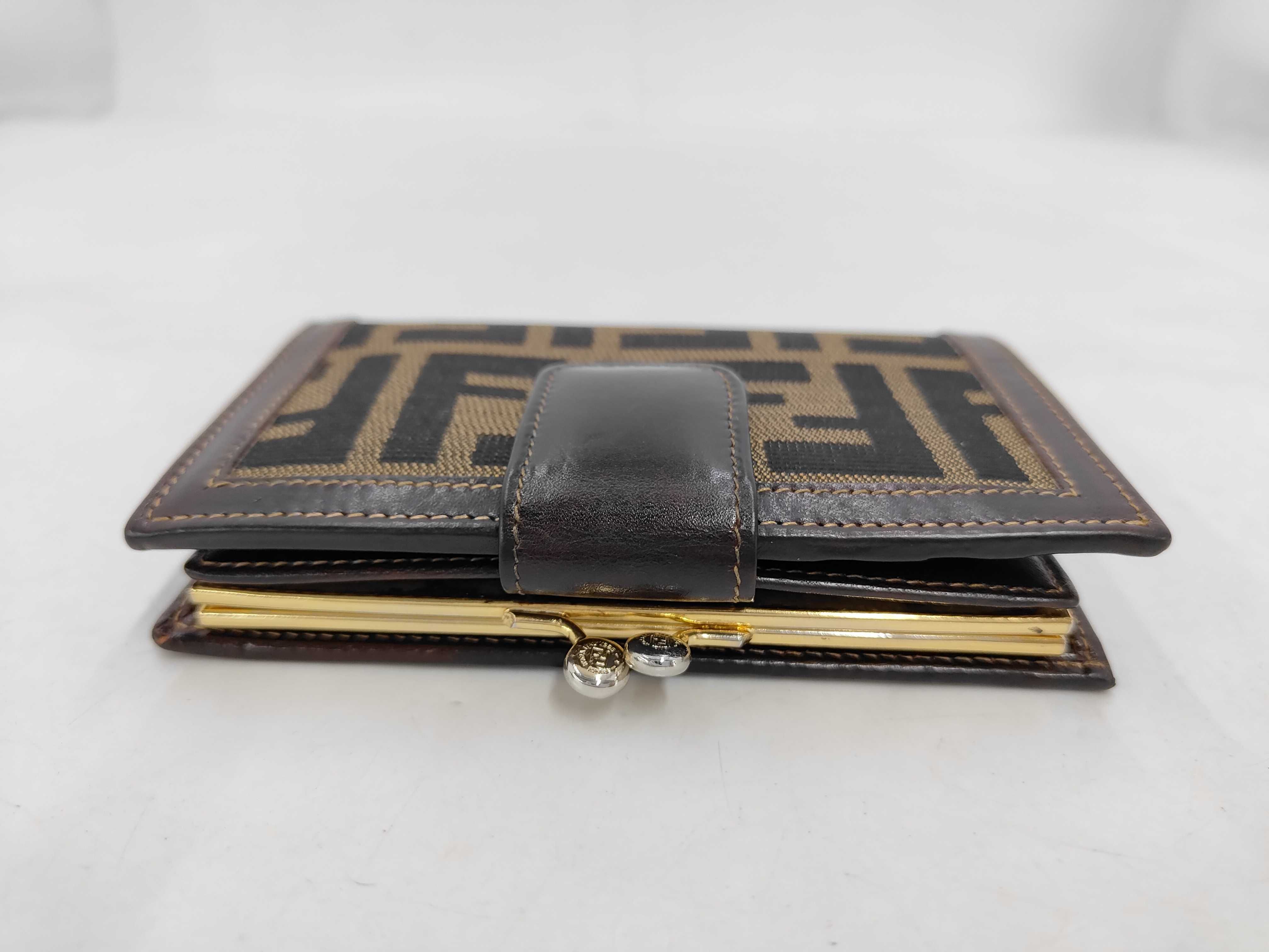 Zucca Bi-fold Wallet, Canvas, Brown — view 5