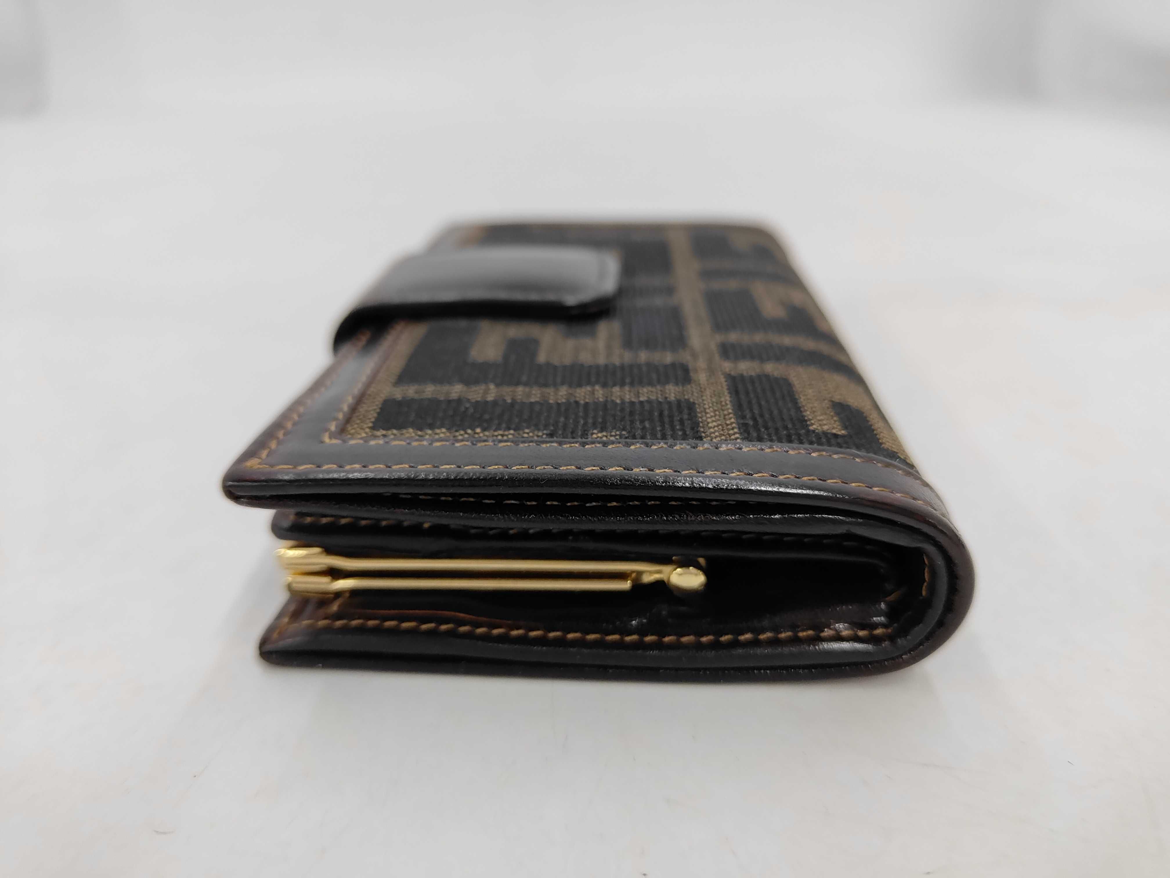 Zucca Bi-fold Wallet, Canvas, Brown — view 6