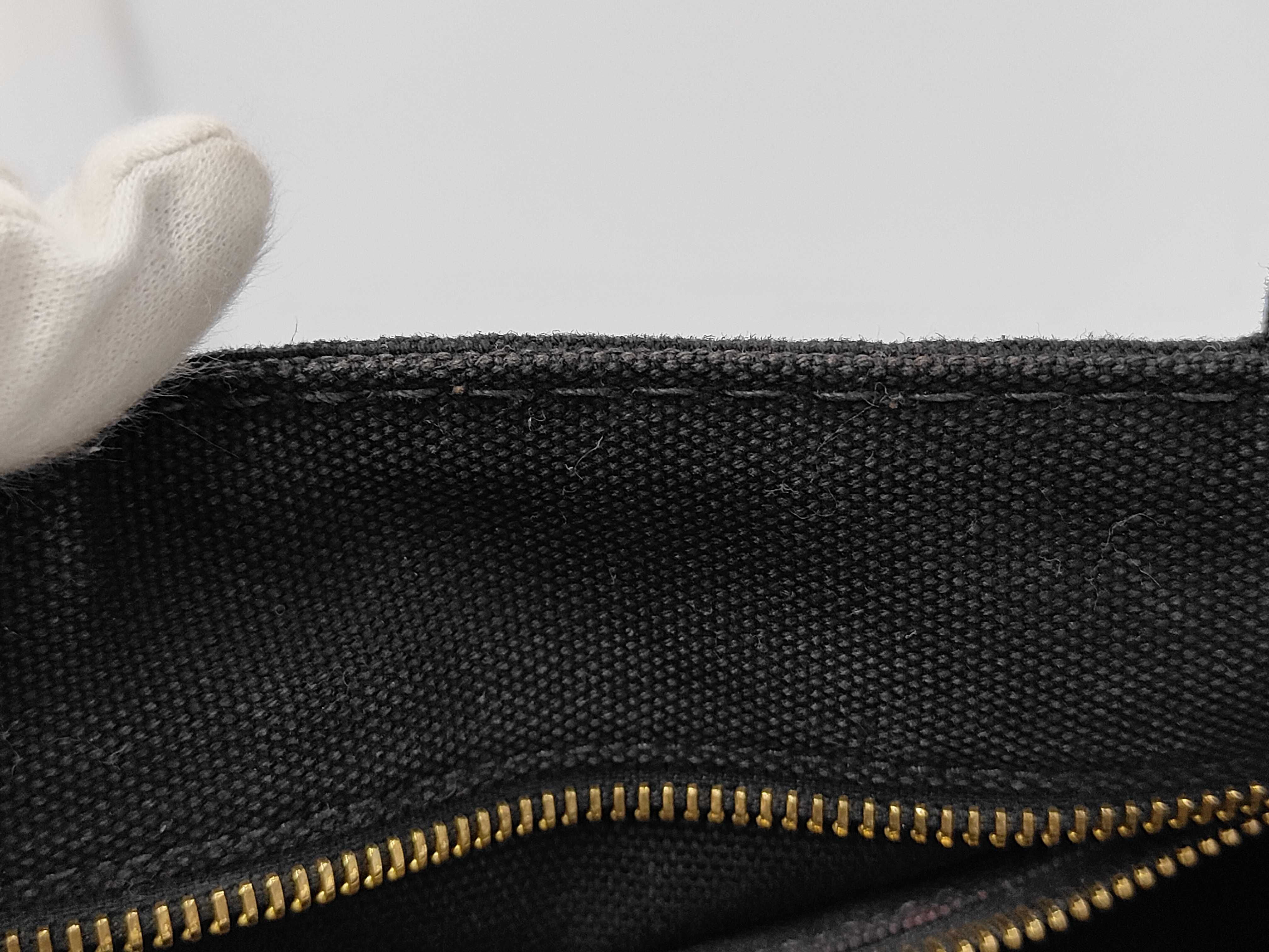 1BG439 Canapa 2-way Shoulder Bag, Canvas, Black Tote Bag — view 9