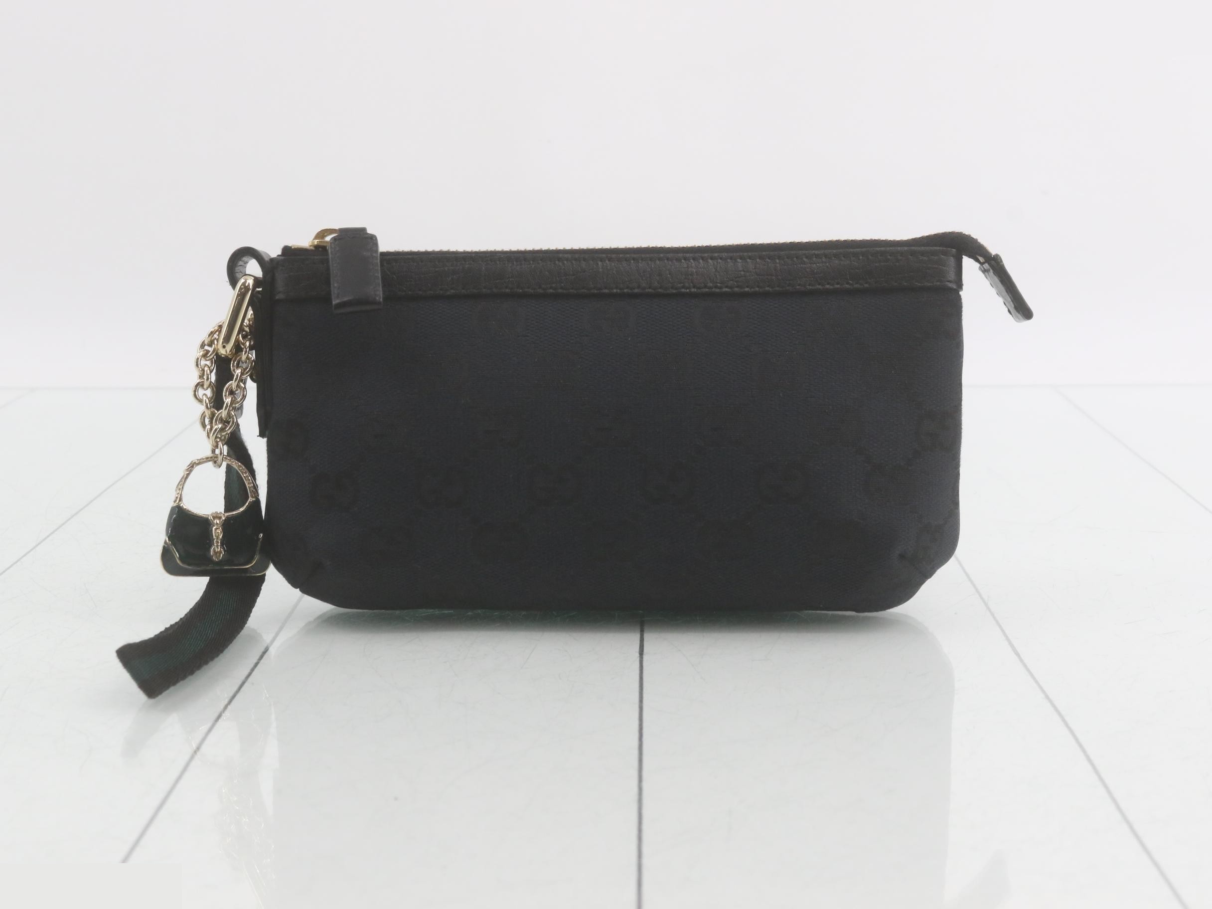 GG Canvas Web Line Pouch with New Jackie Charm