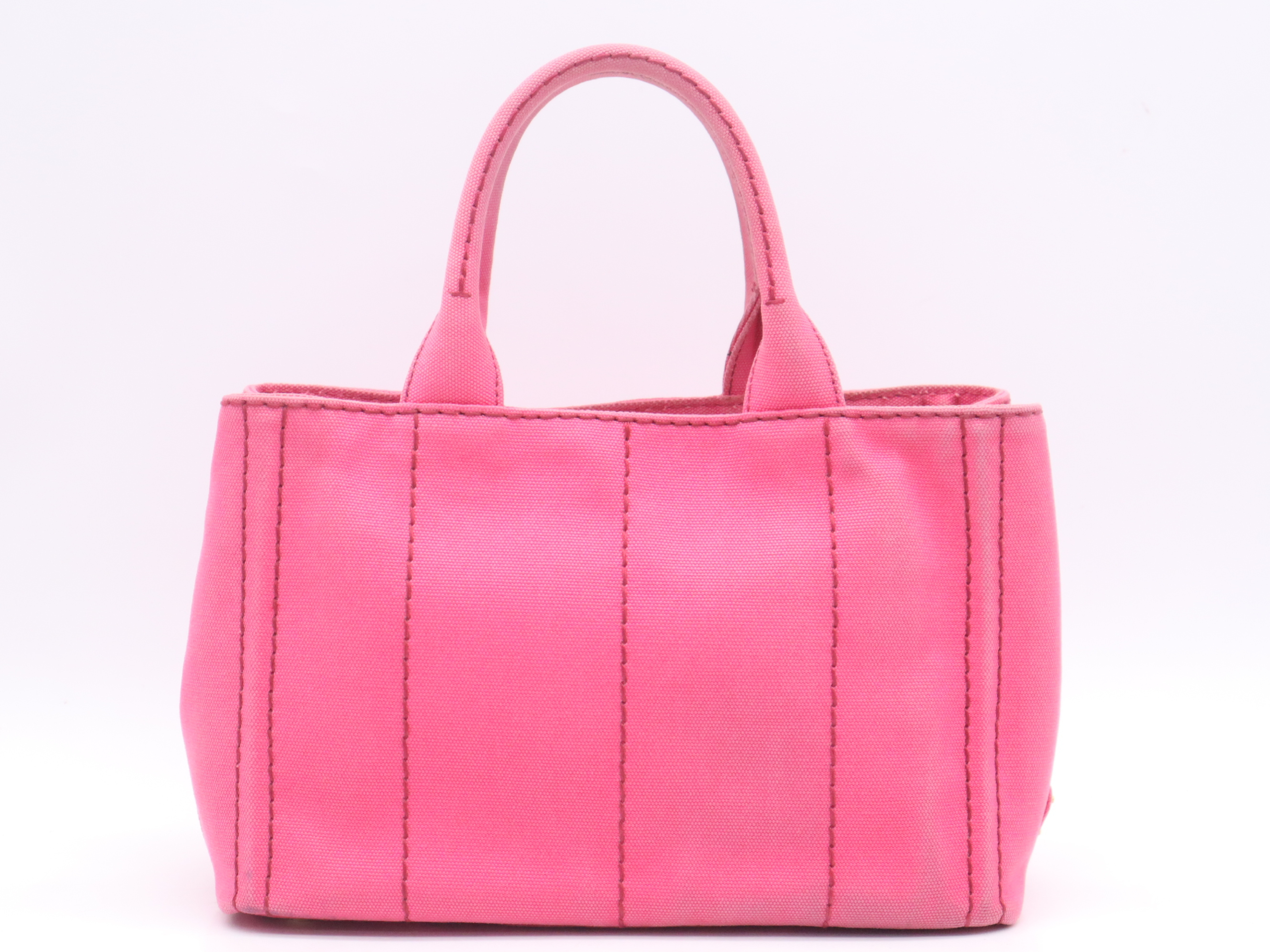 Canvas Canapa Tote Bag, Pink, with Guarantee Card, Handbag — view 2
