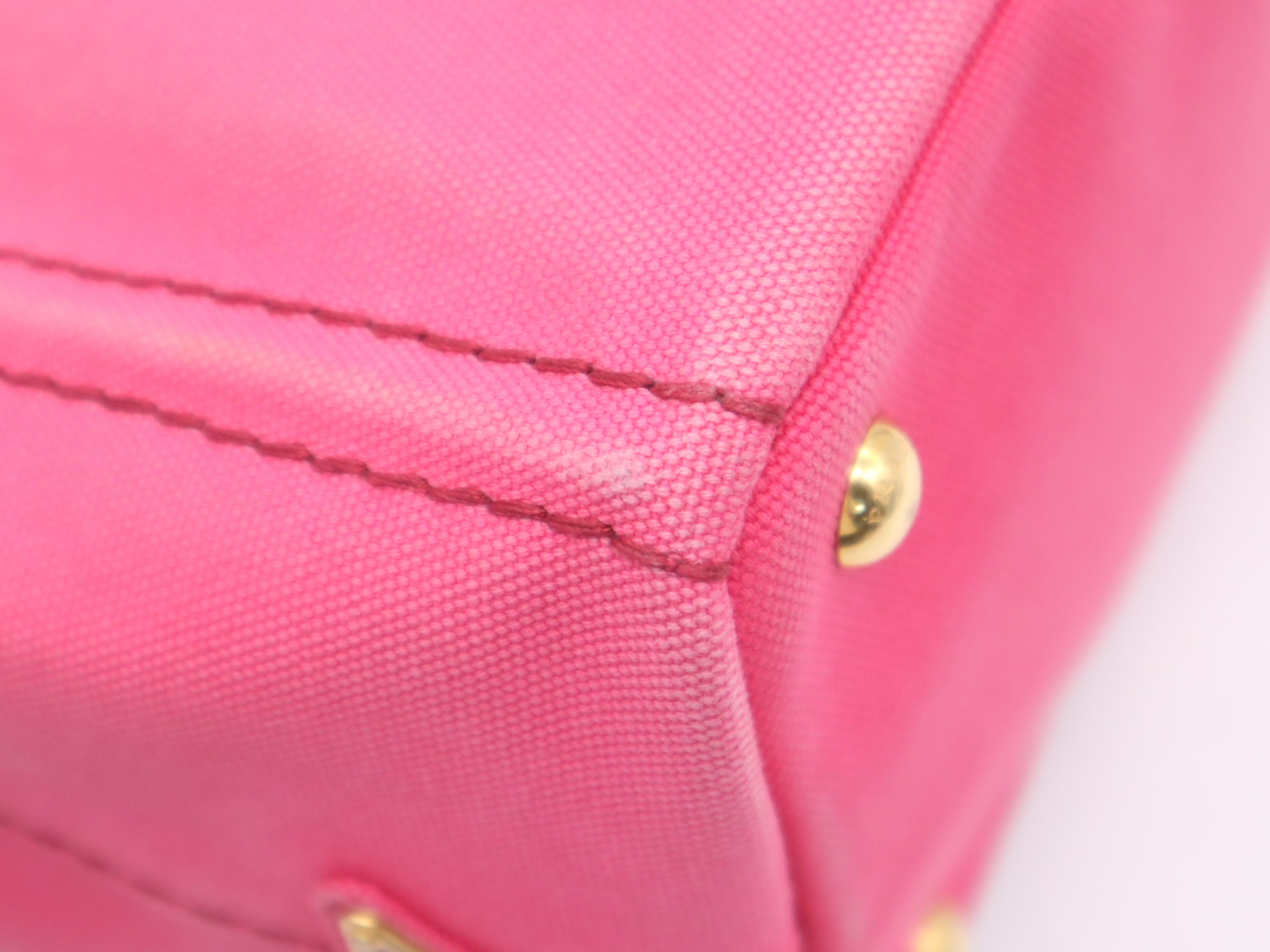 Canvas Canapa Tote Bag, Pink, with Guarantee Card, Handbag — view 11