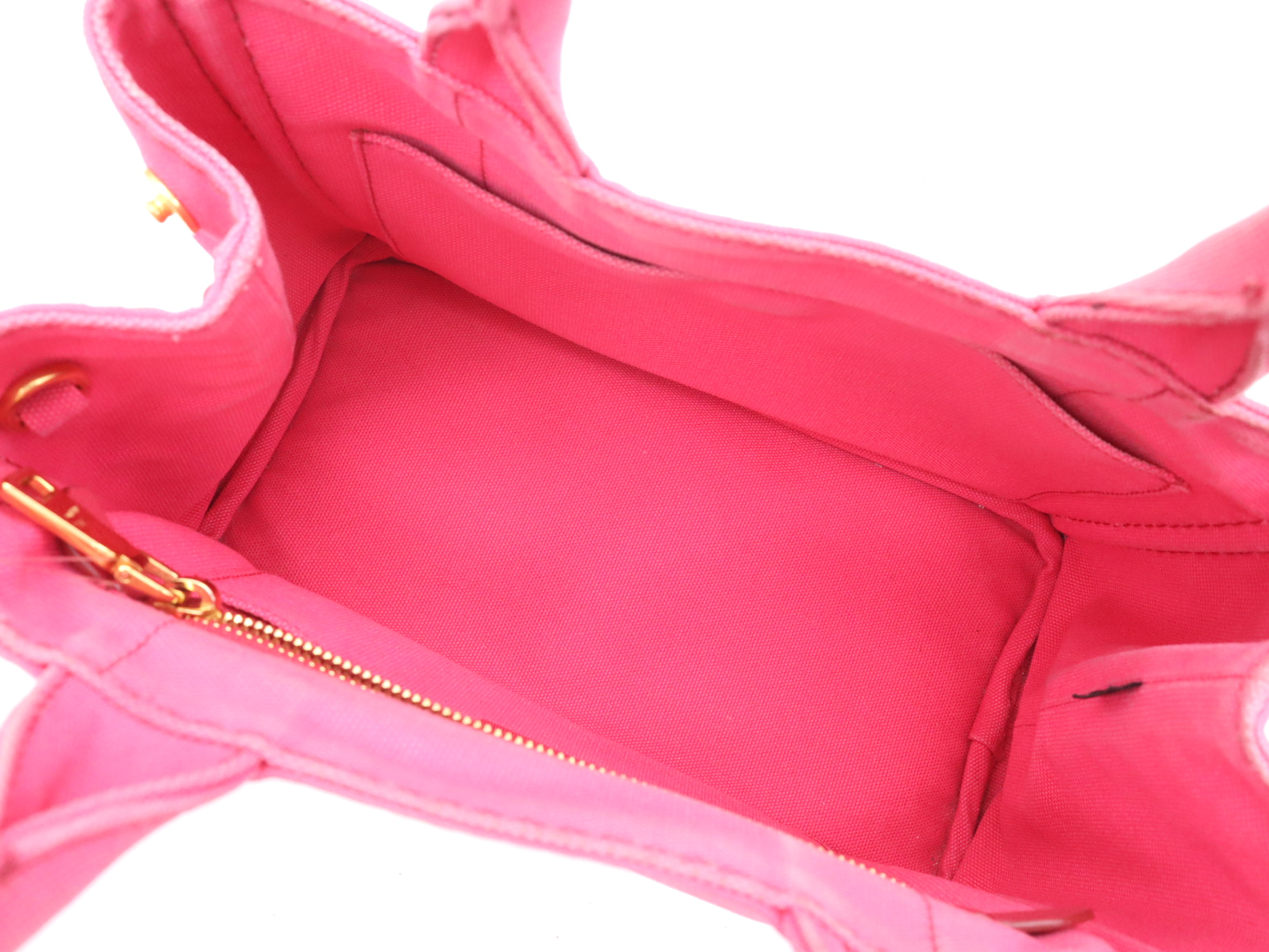 Canvas Canapa Tote Bag, Pink, with Guarantee Card, Handbag — view 12