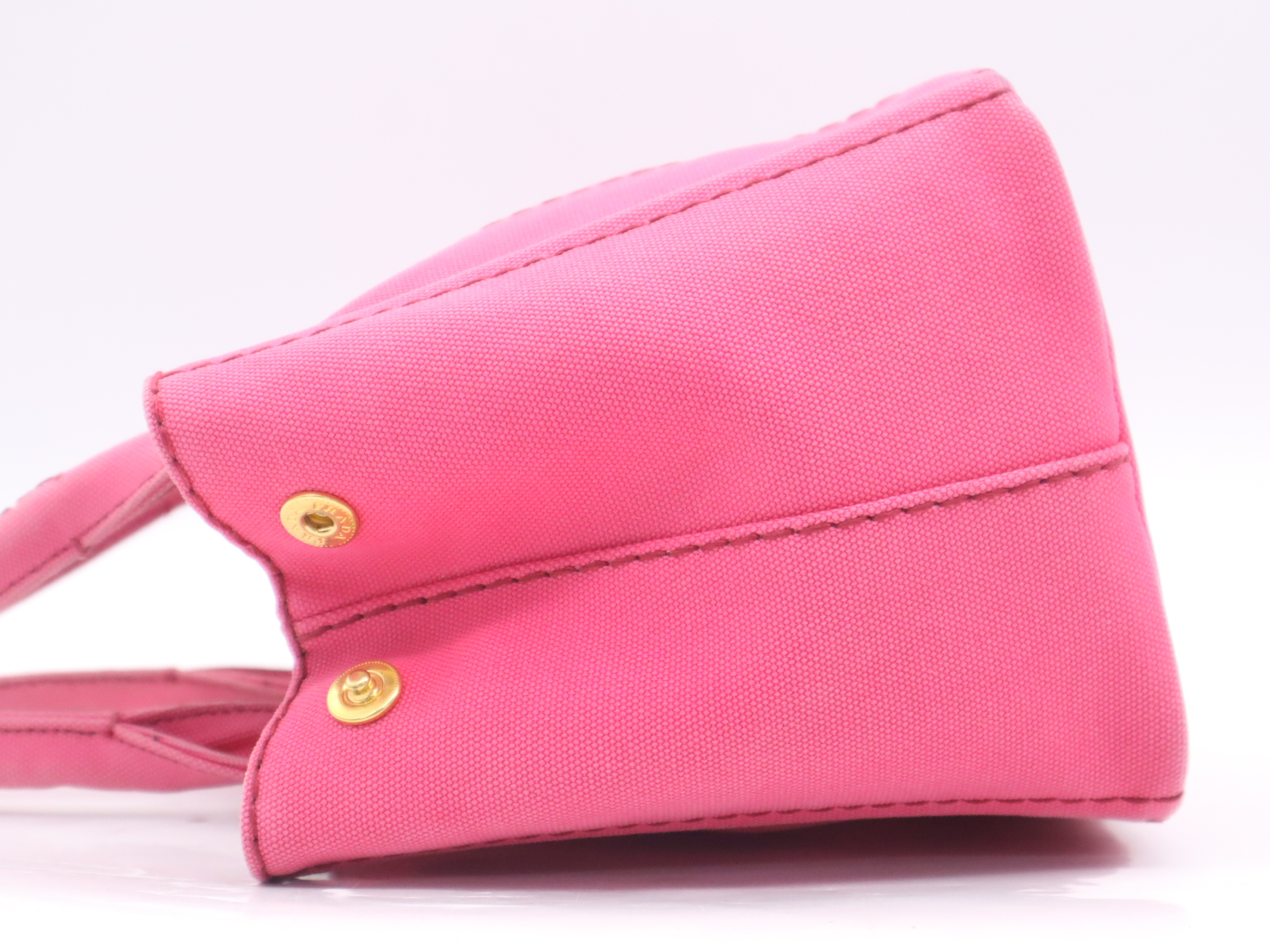 Canvas Canapa Tote Bag, Pink, with Guarantee Card, Handbag — view 3