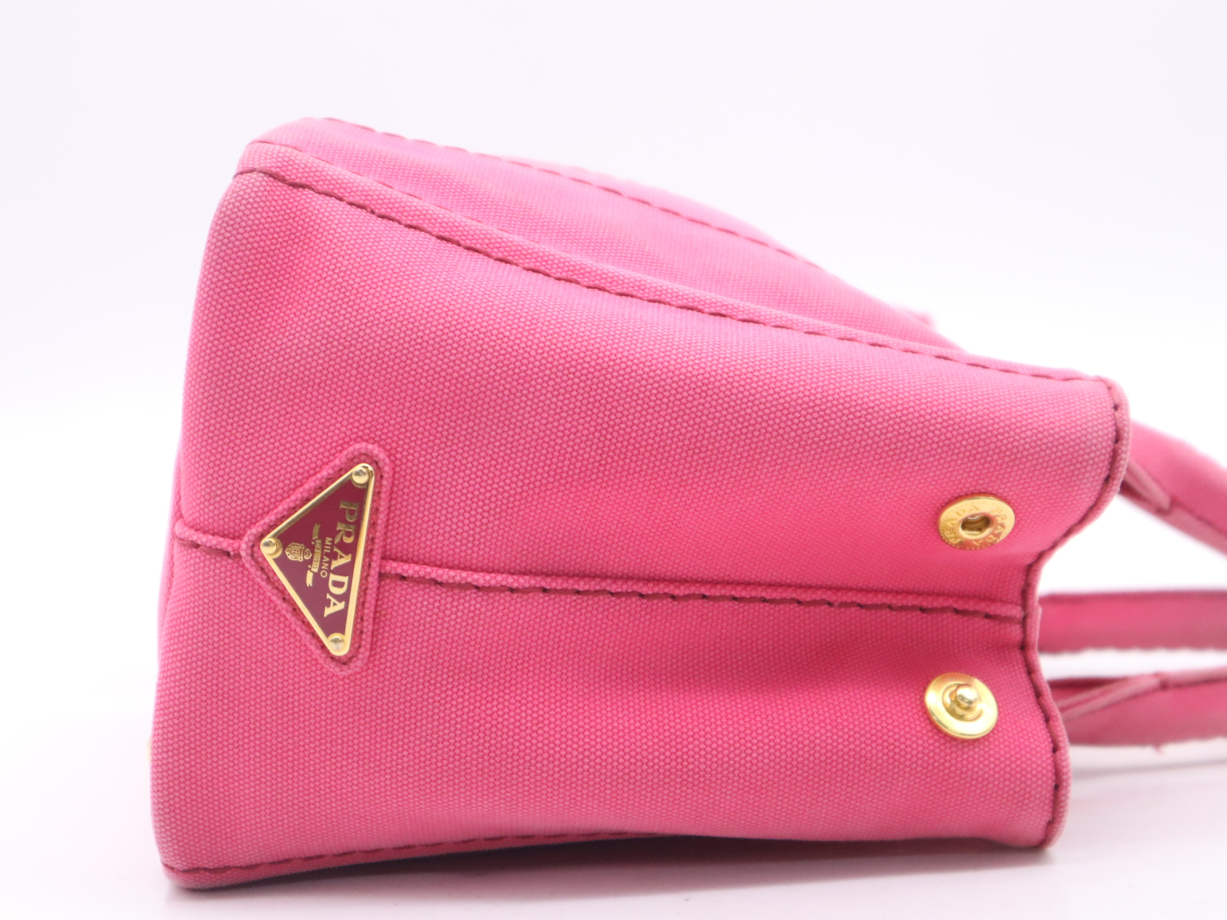 Canvas Canapa Tote Bag, Pink, with Guarantee Card, Handbag — view 5