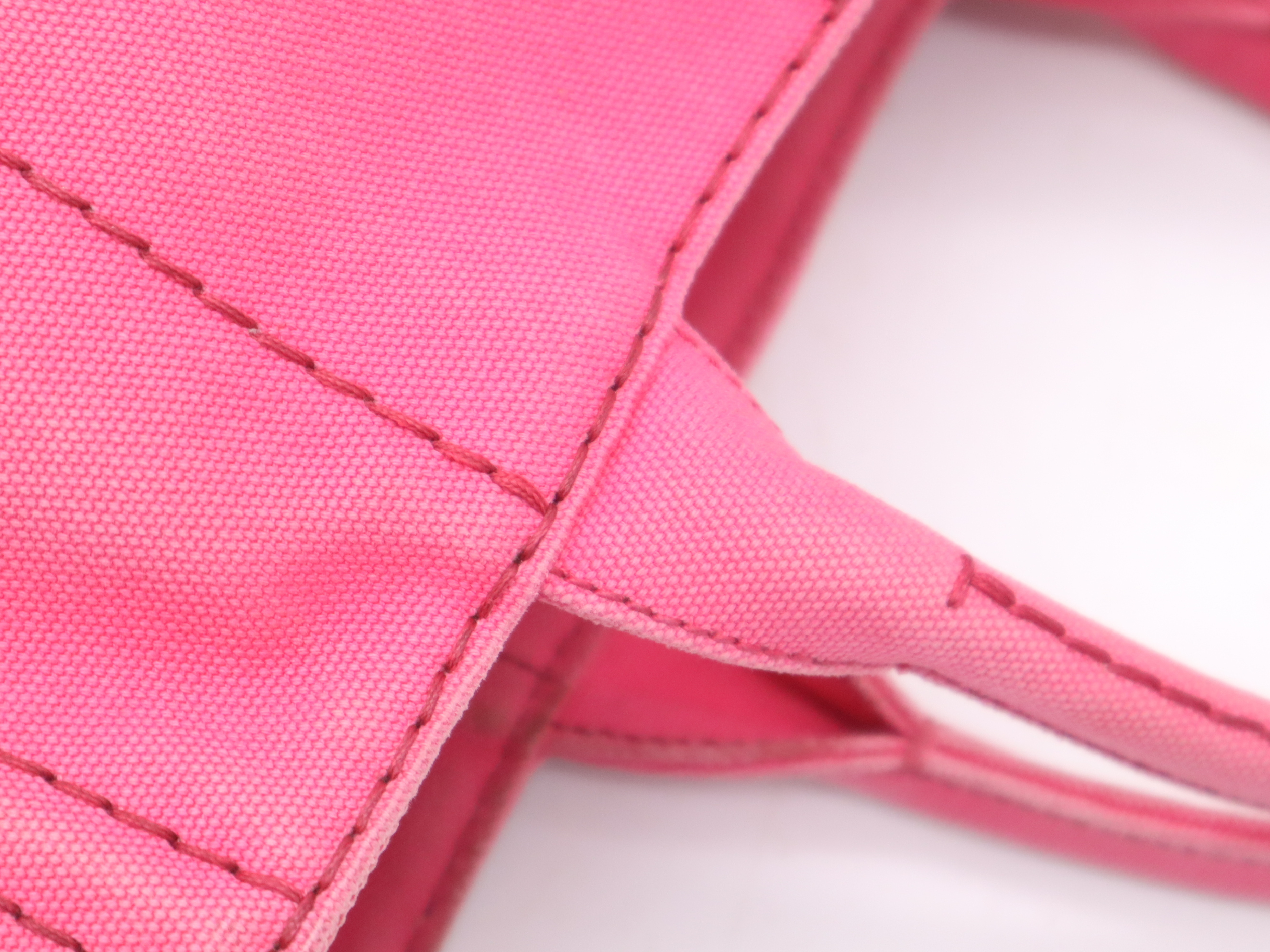 Canvas Canapa Tote Bag, Pink, with Guarantee Card, Handbag — view 7