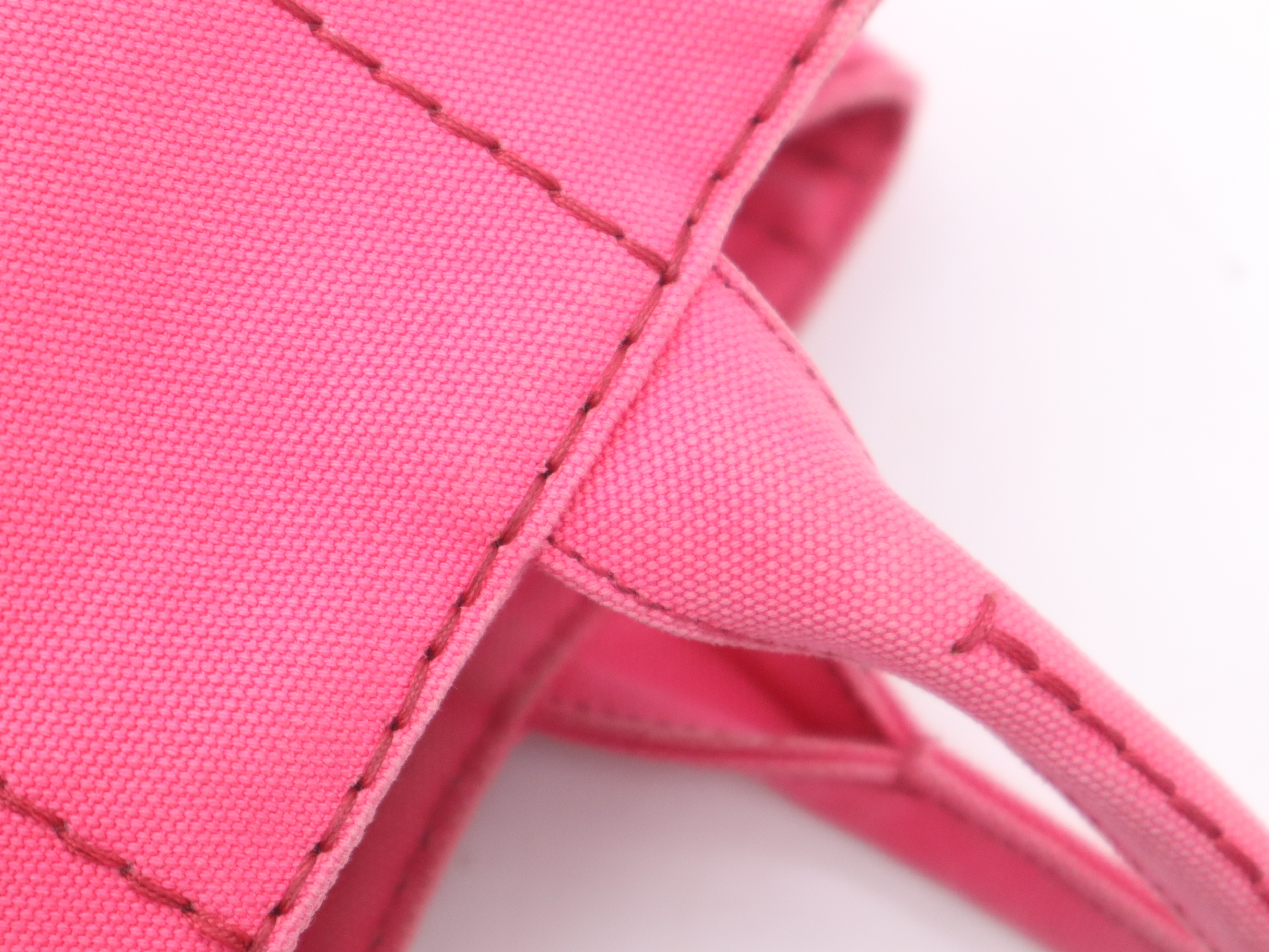 Canvas Canapa Tote Bag, Pink, with Guarantee Card, Handbag — view 8