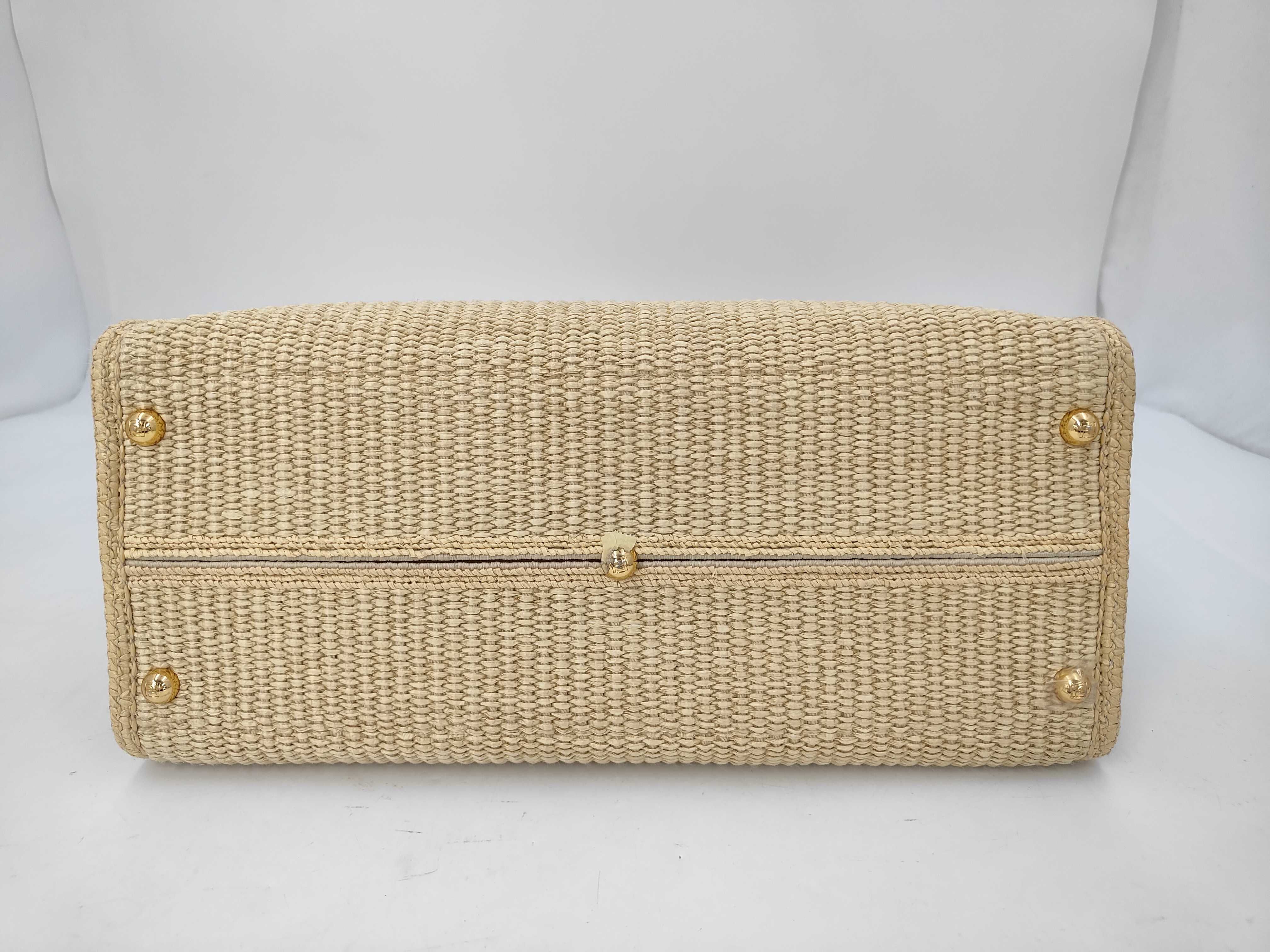 Sunshine medium raffia tote bag — view 4