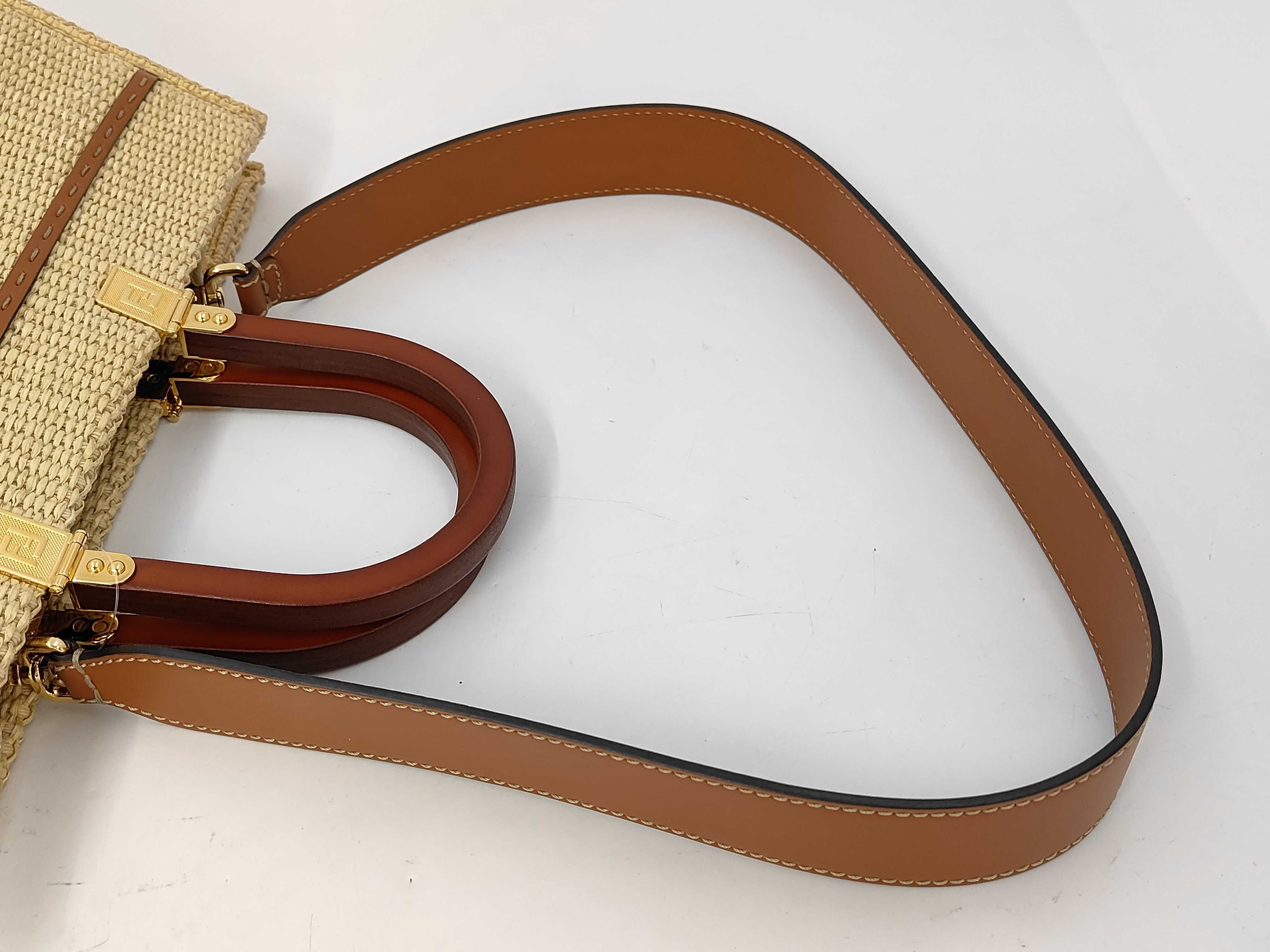 Sunshine medium raffia tote bag — view 5