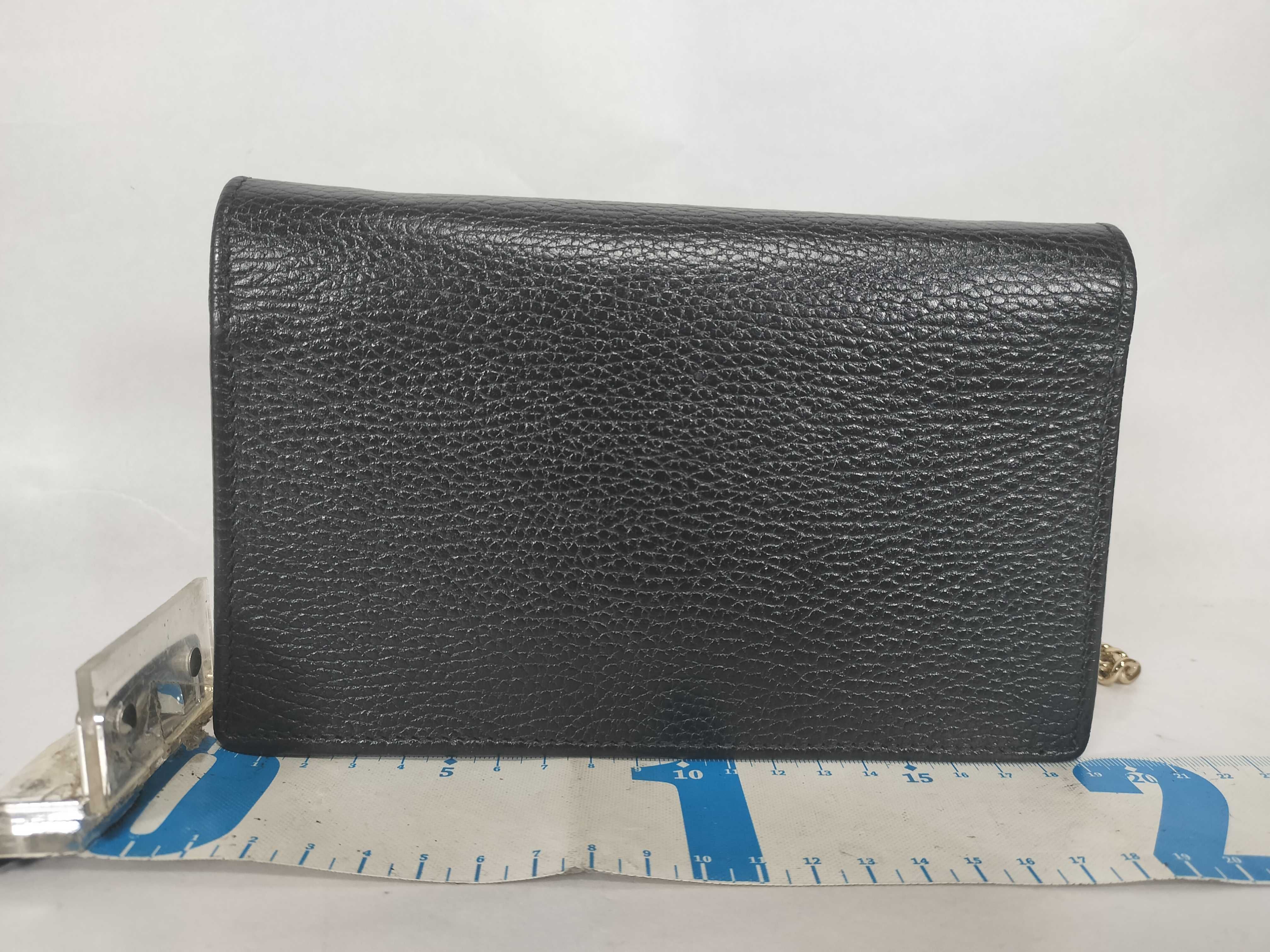 GG Black Chain Shoulder Bag with Gold Hardware, GG Chain Wallet, Interlocking Shoulder Bag — view 2