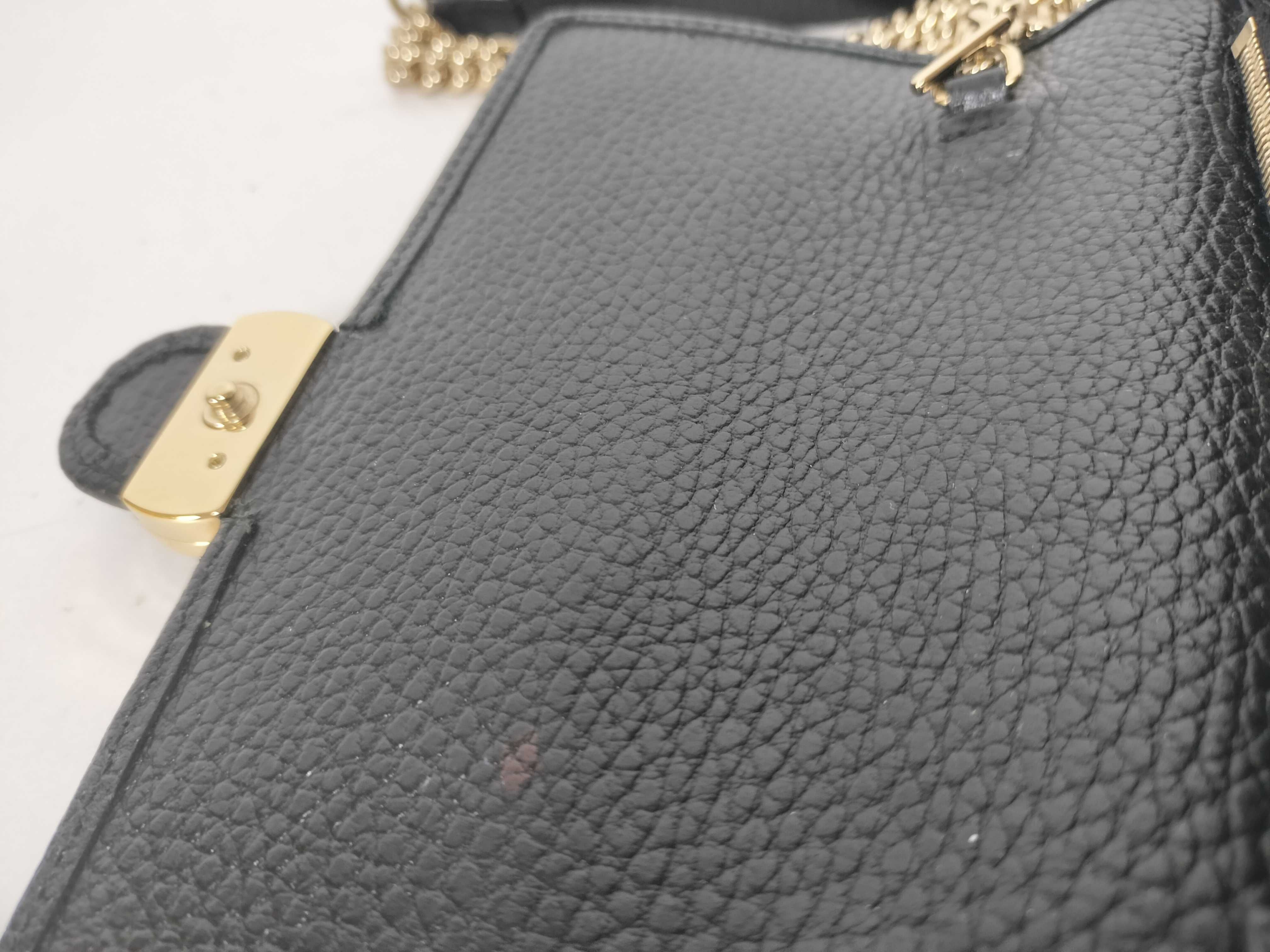 GG Black Chain Shoulder Bag with Gold Hardware, GG Chain Wallet, Interlocking Shoulder Bag — view 9