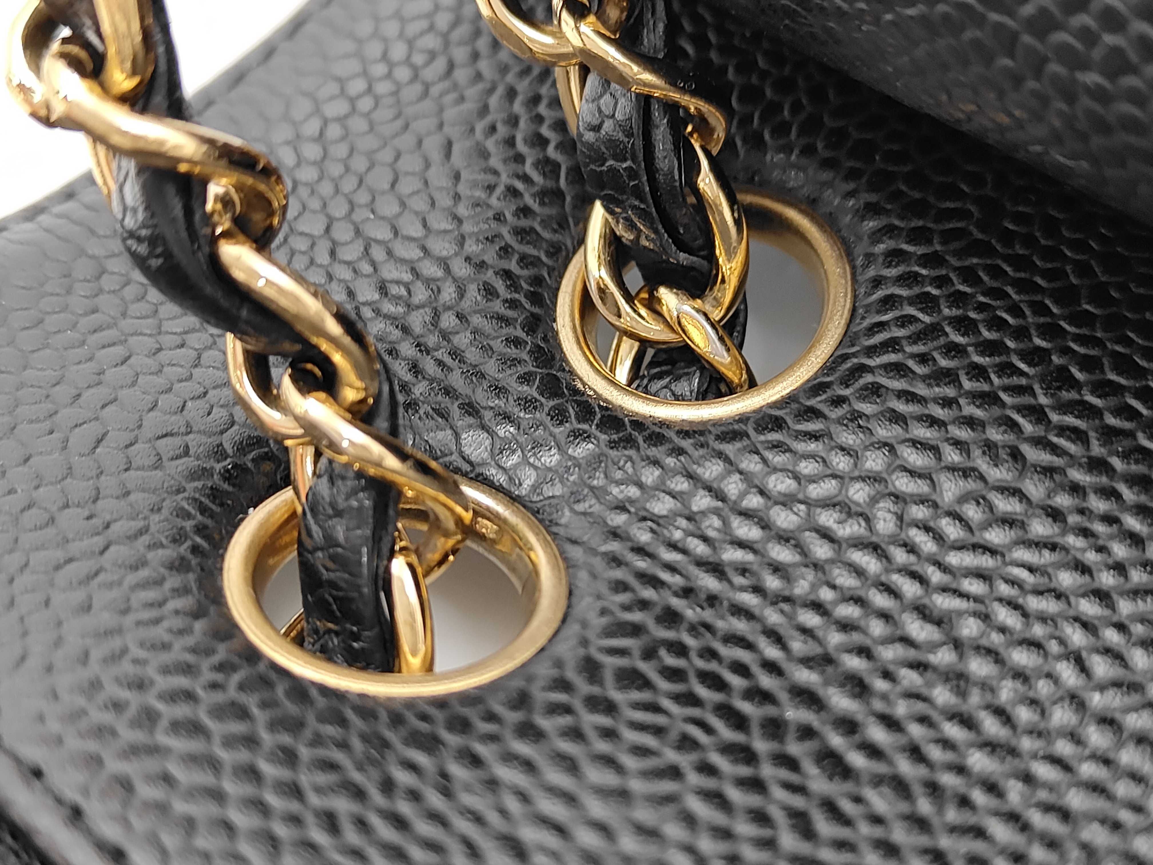 Matelassé Shoulder Bag, Black Caviar Leather, Gold Hardware, 13760463 (Shoulder Bag) — view 7