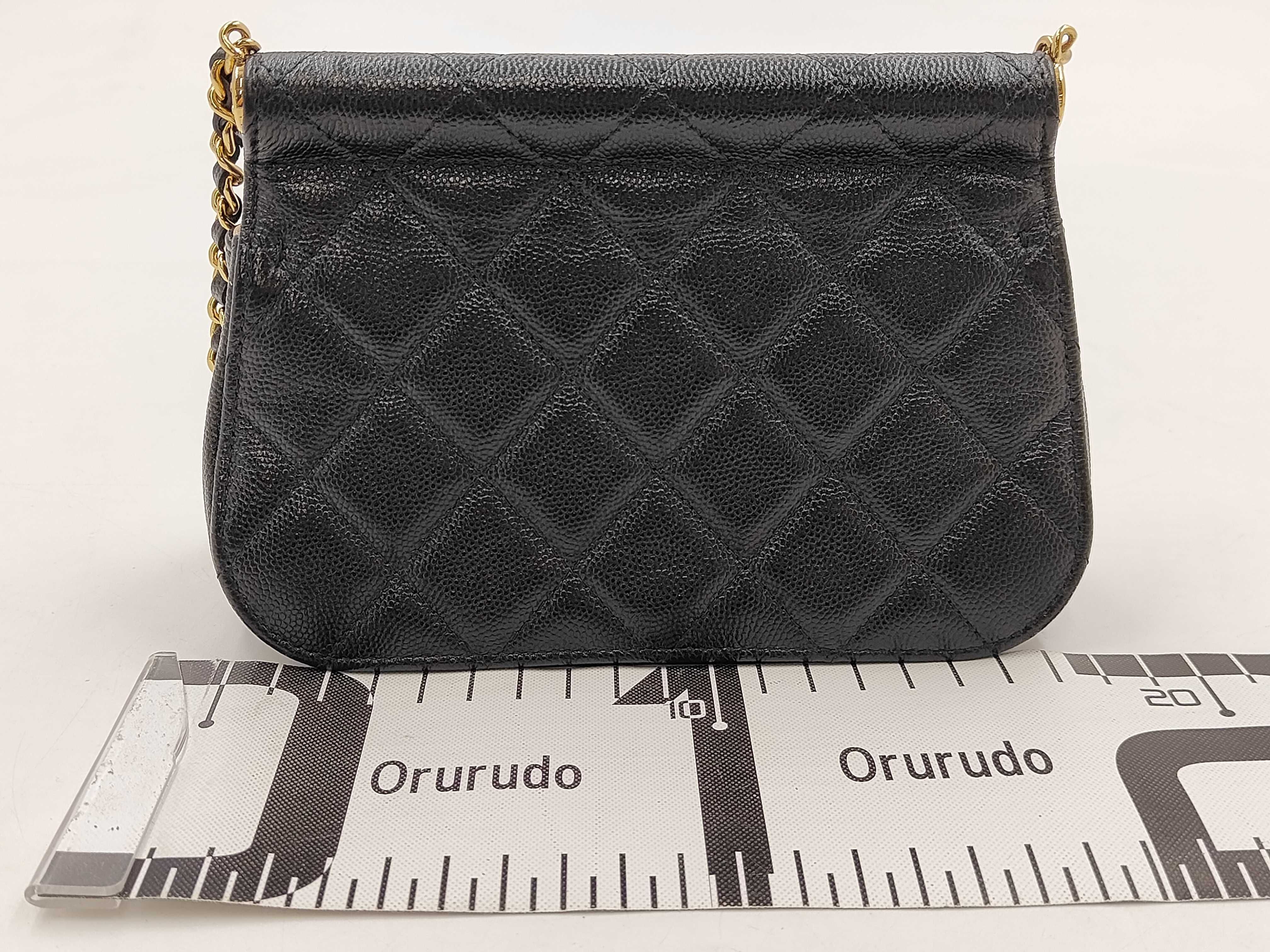 Matelassé Coco Mark Caviar Skin Chain Shoulder Bag — view 2