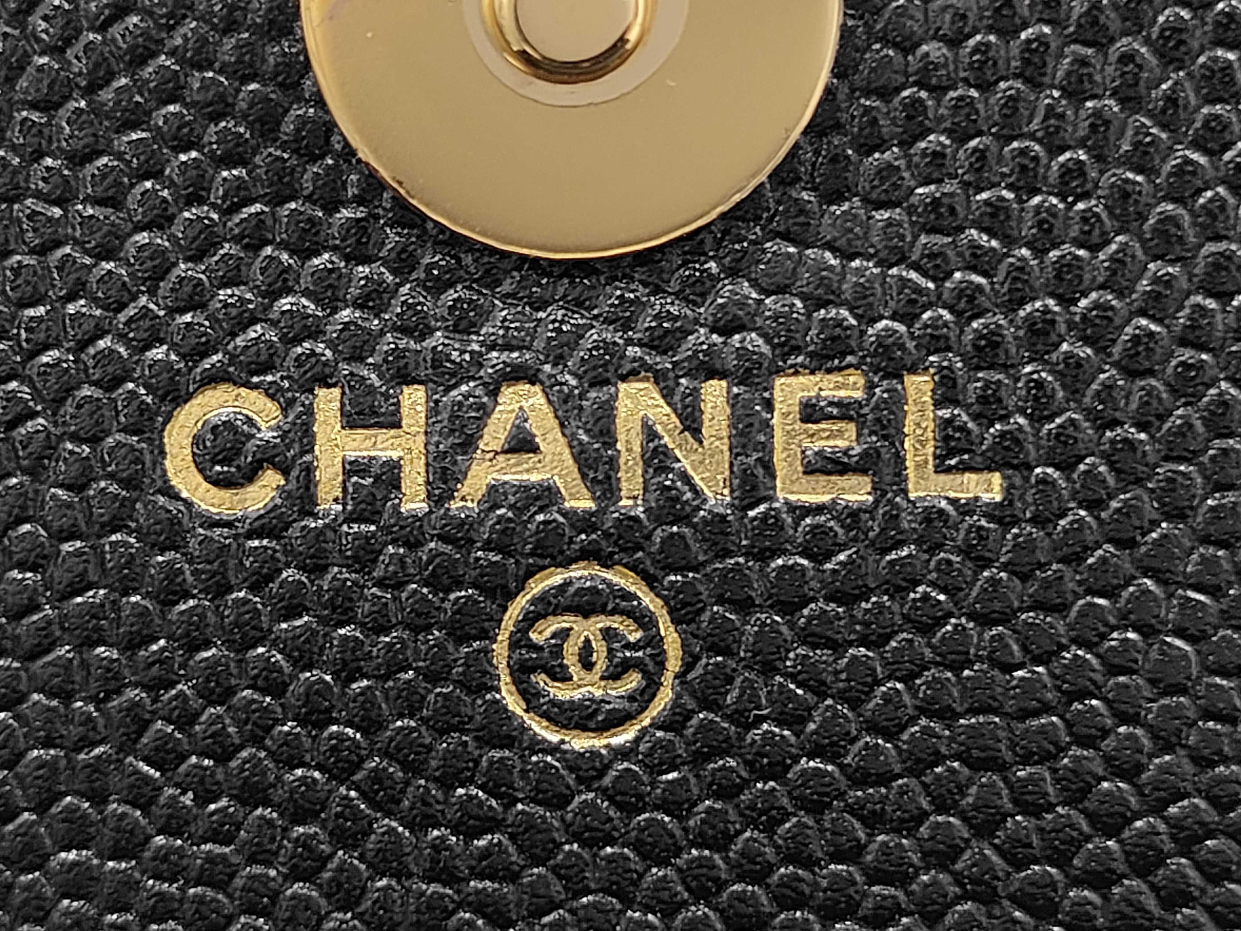 Matelassé Coco Mark Caviar Skin Chain Shoulder Bag — view 9