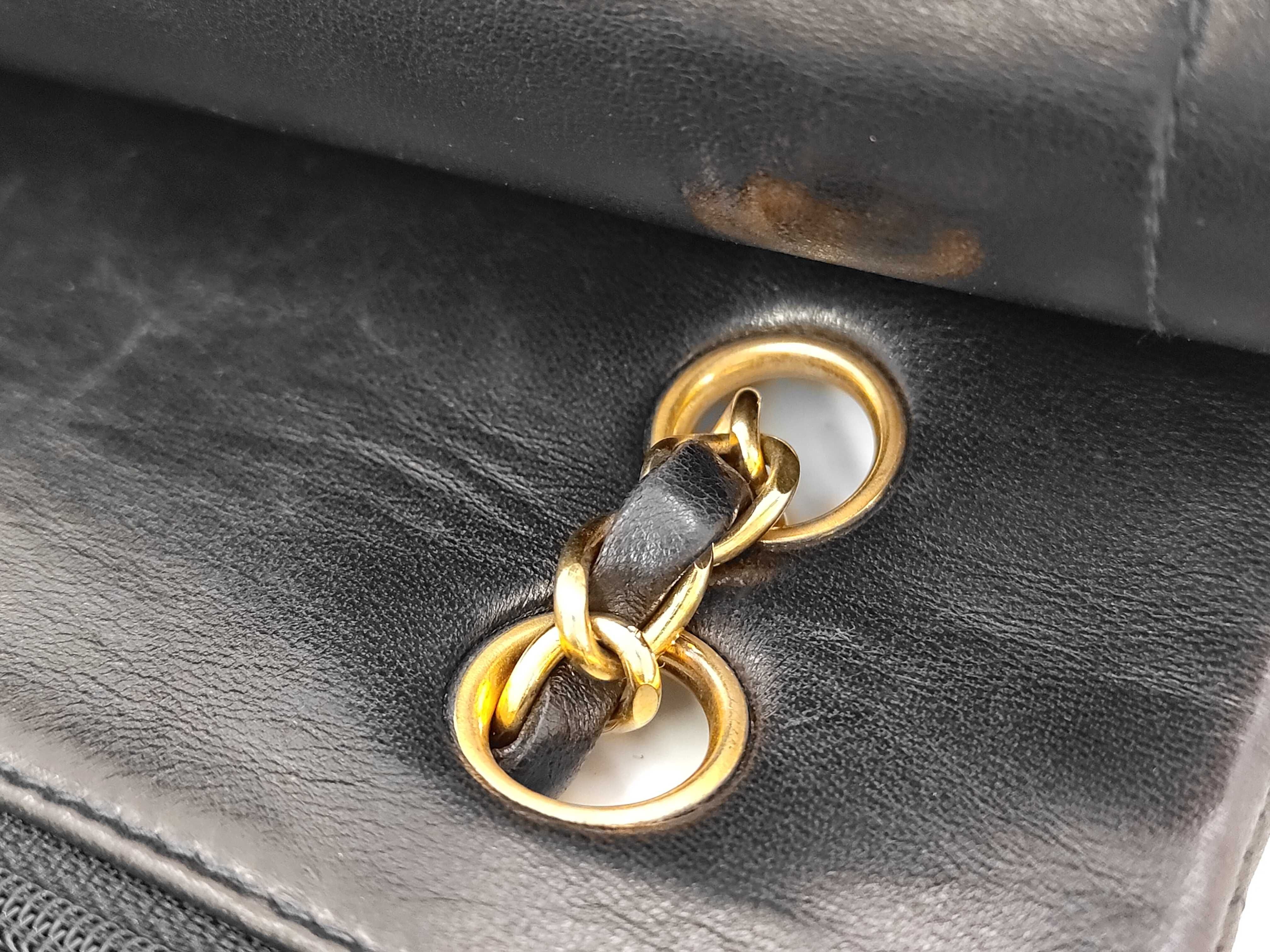Matelassé 25 Double Flap Lambskin Chain Shoulder Bag (Serial No. 3) — view 9
