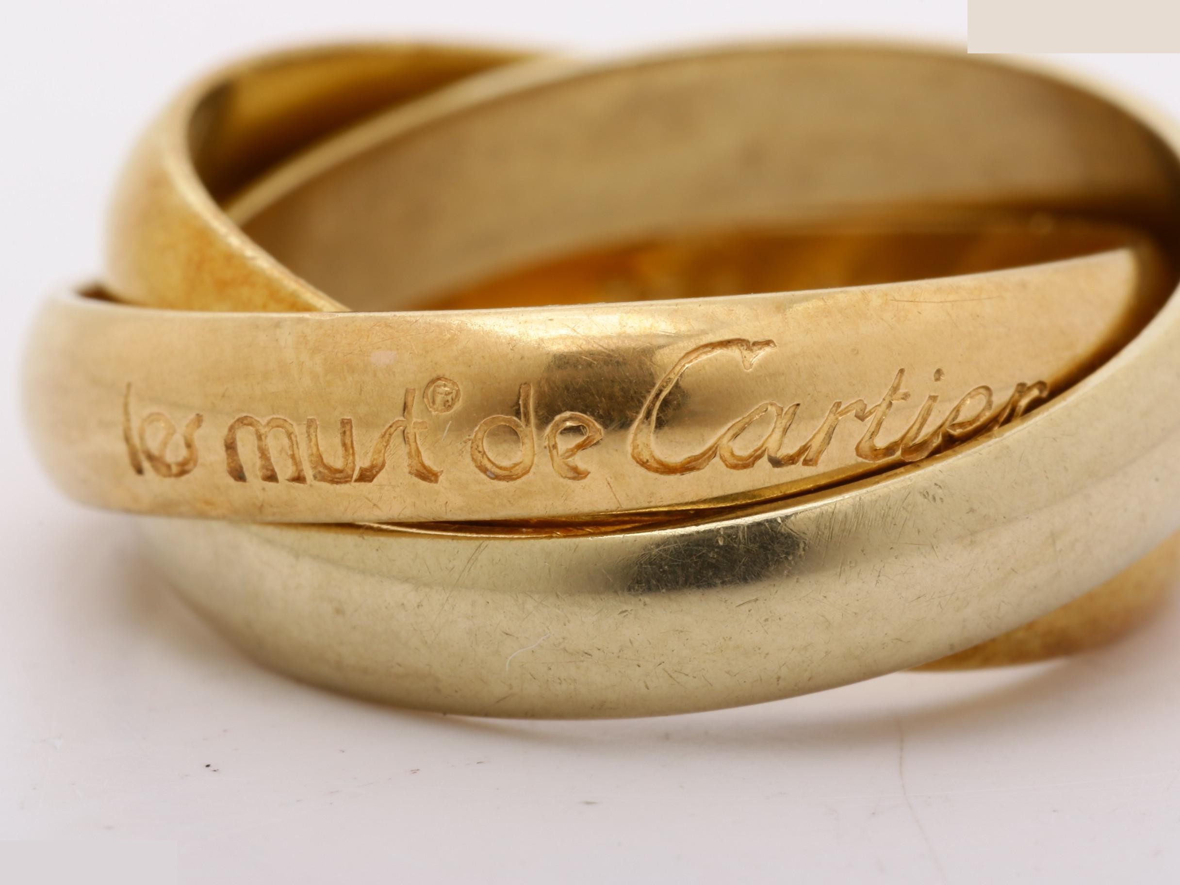 Trinity (precious metal) ring, 750, 7.5g, #50 — view 2