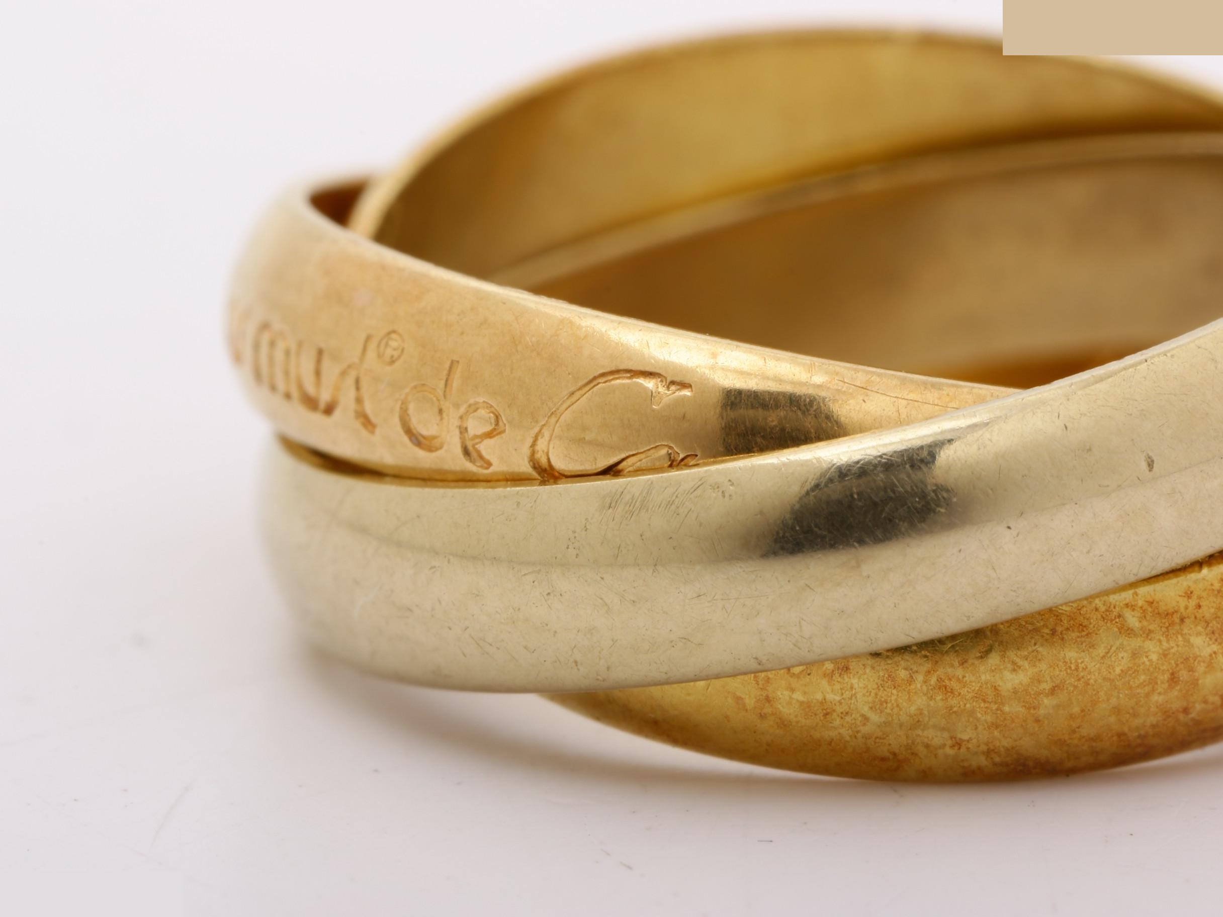 Trinity (precious metal) ring, 750, 7.5g, #50 — view 3