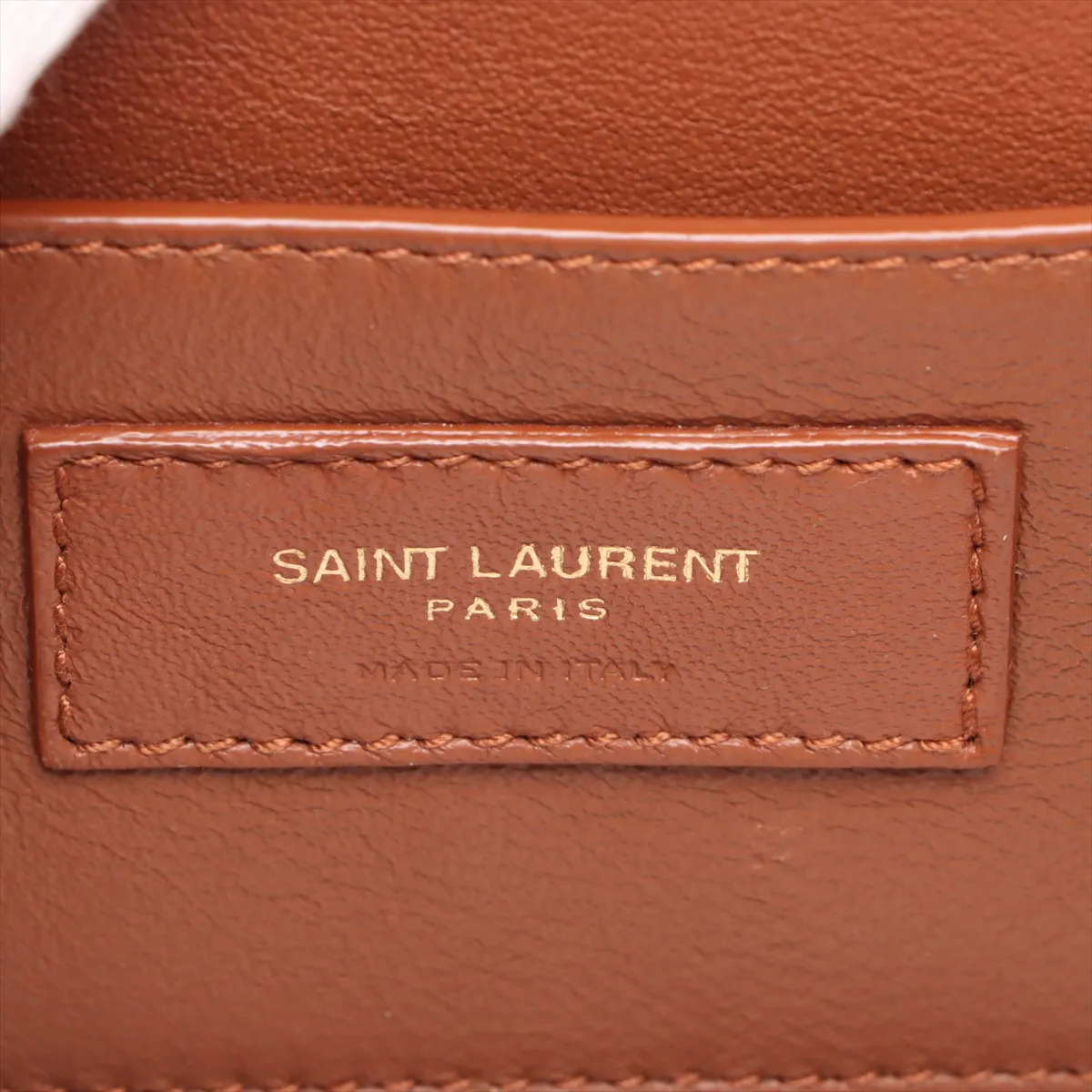 Solferino Leather Shoulder Bag, Brown Beige, 711039 — view 9
