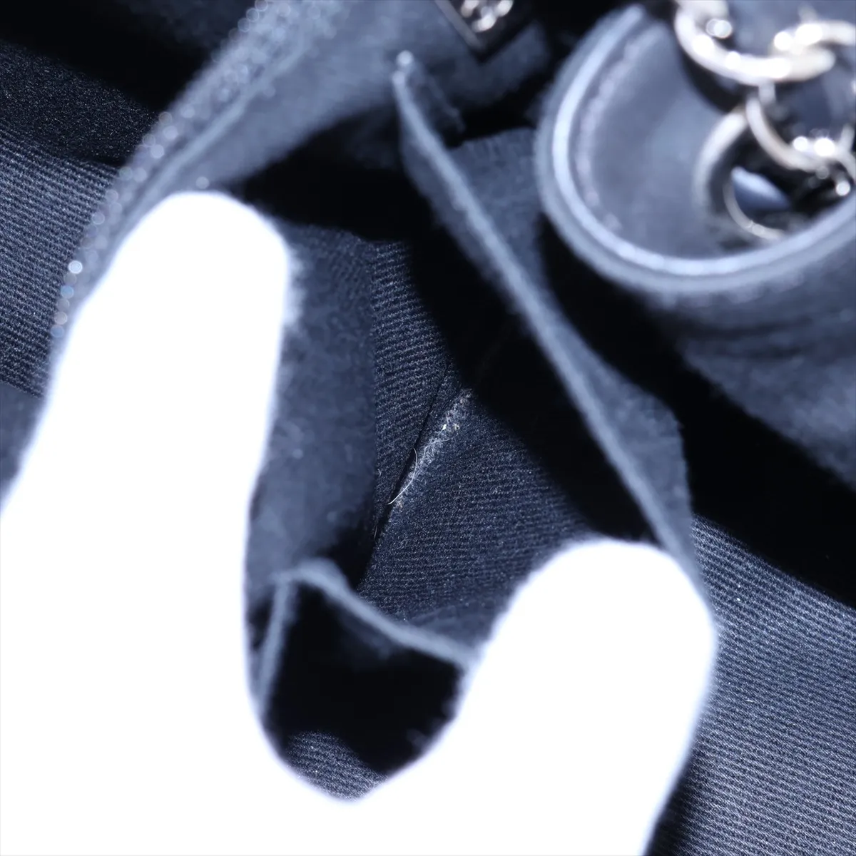 Wild Stitch Leather Chain Shoulder Bag, Black with Silver Hardware, 16615633, Serial Number 16 — view 9