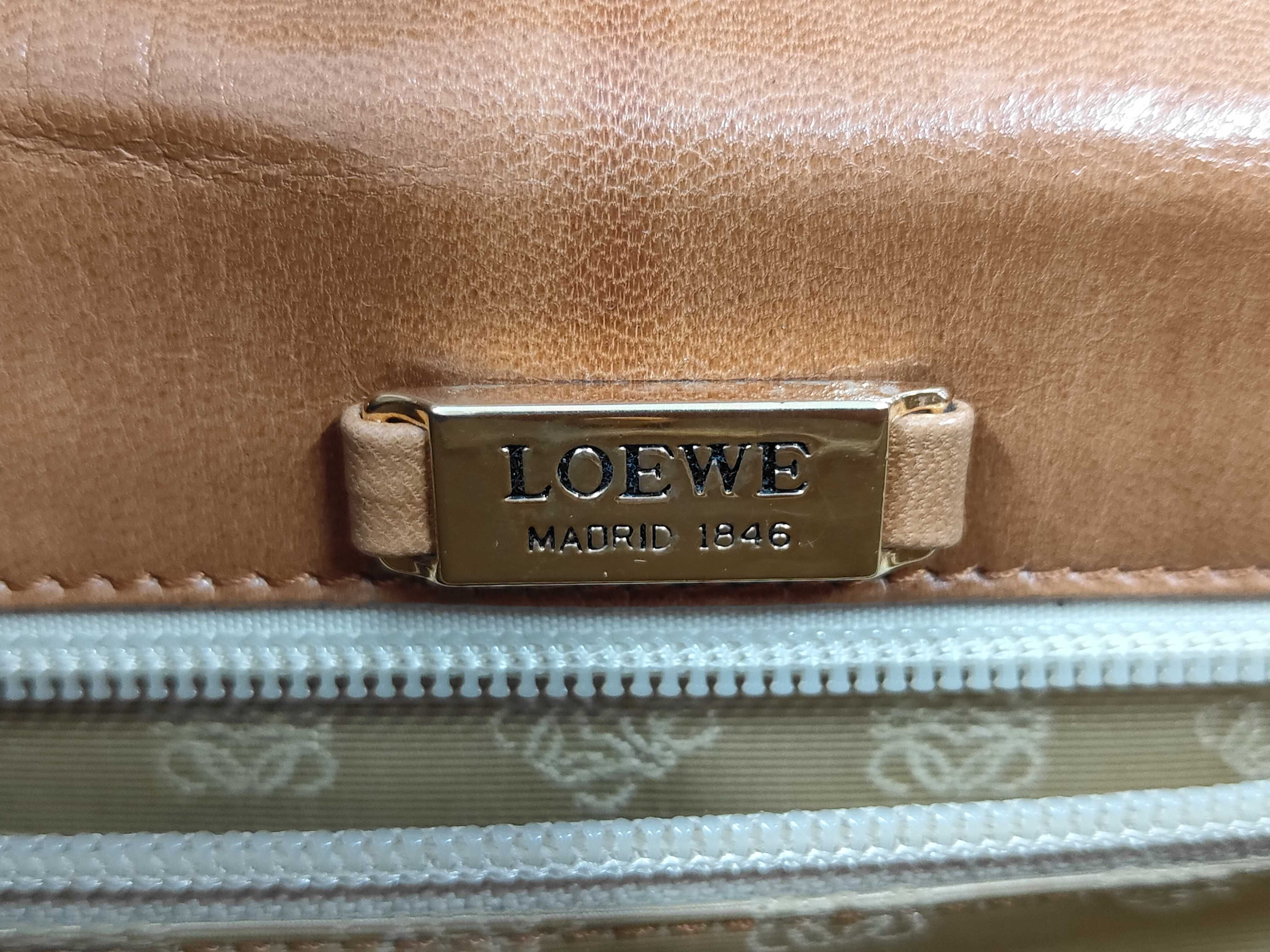Leather Turnlock Shoulder Bag, Brown Shoulder Bag — view 9