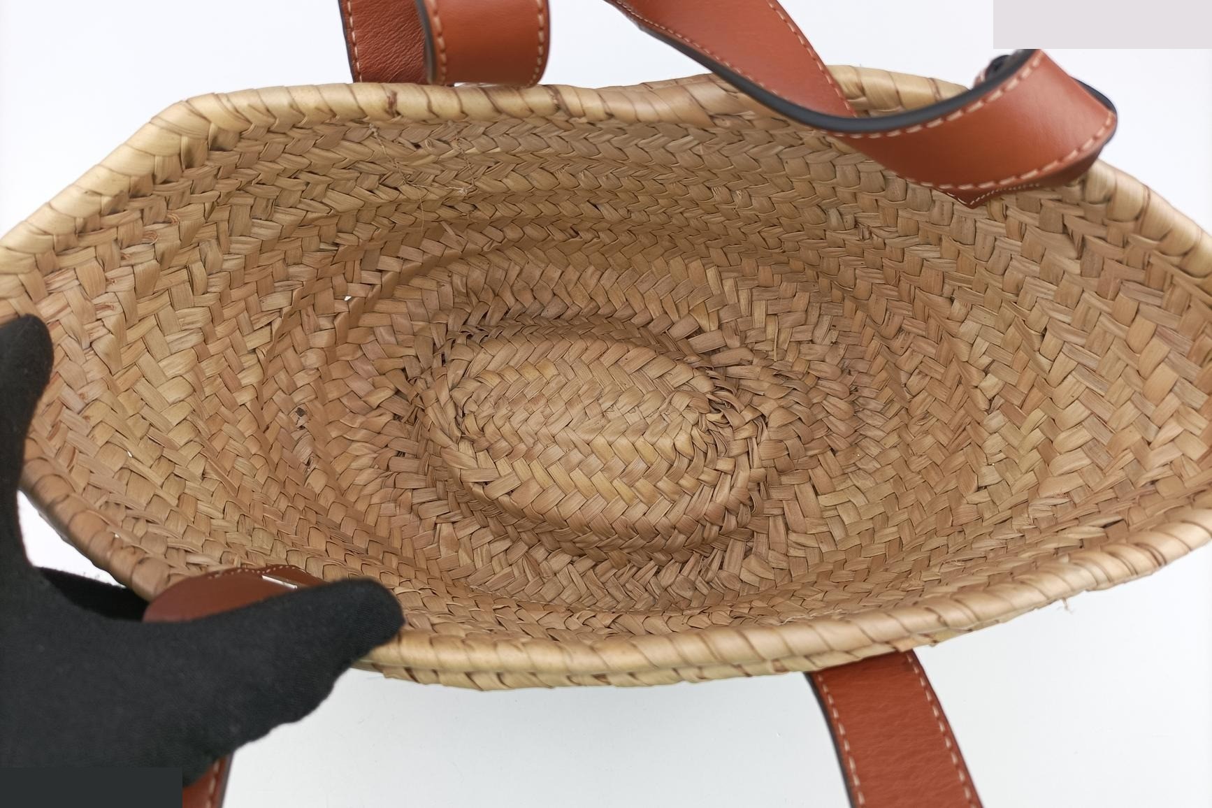 Basket Leather x Raffia Beige x Brown — view 6