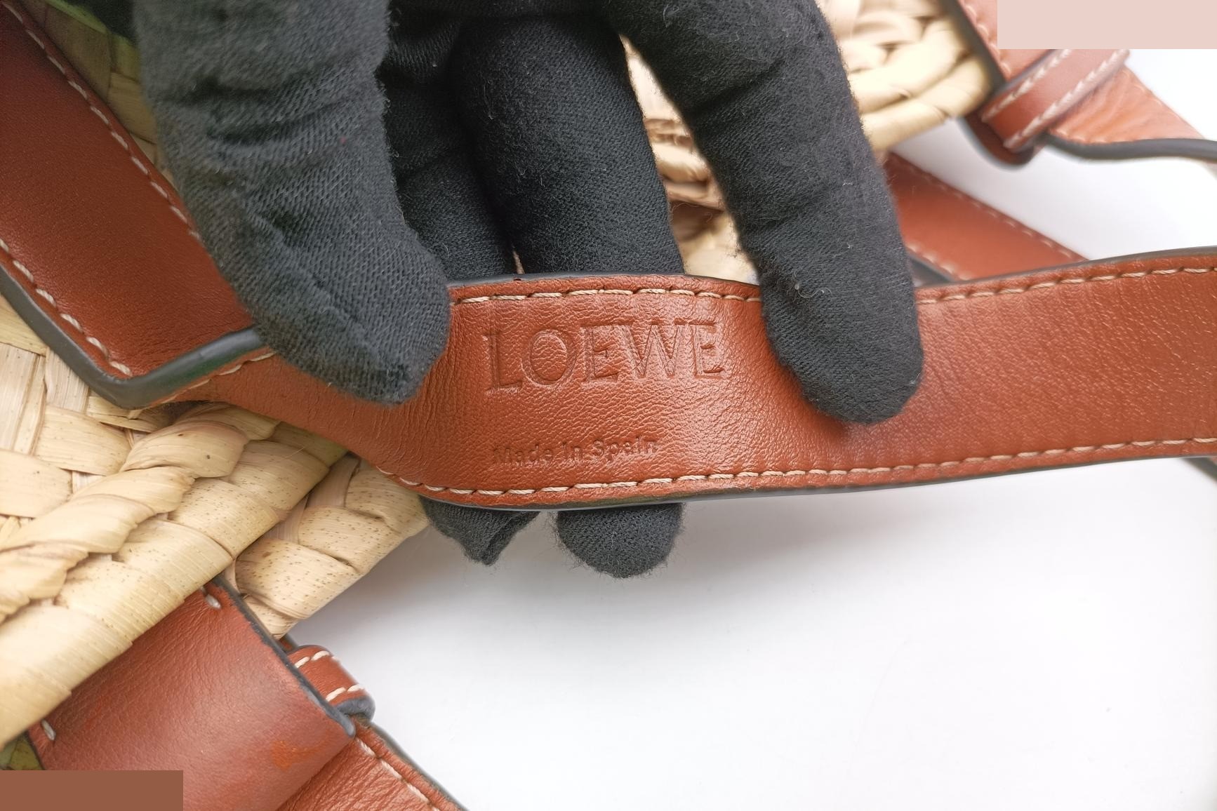 Basket Leather x Raffia Beige x Brown — view 7