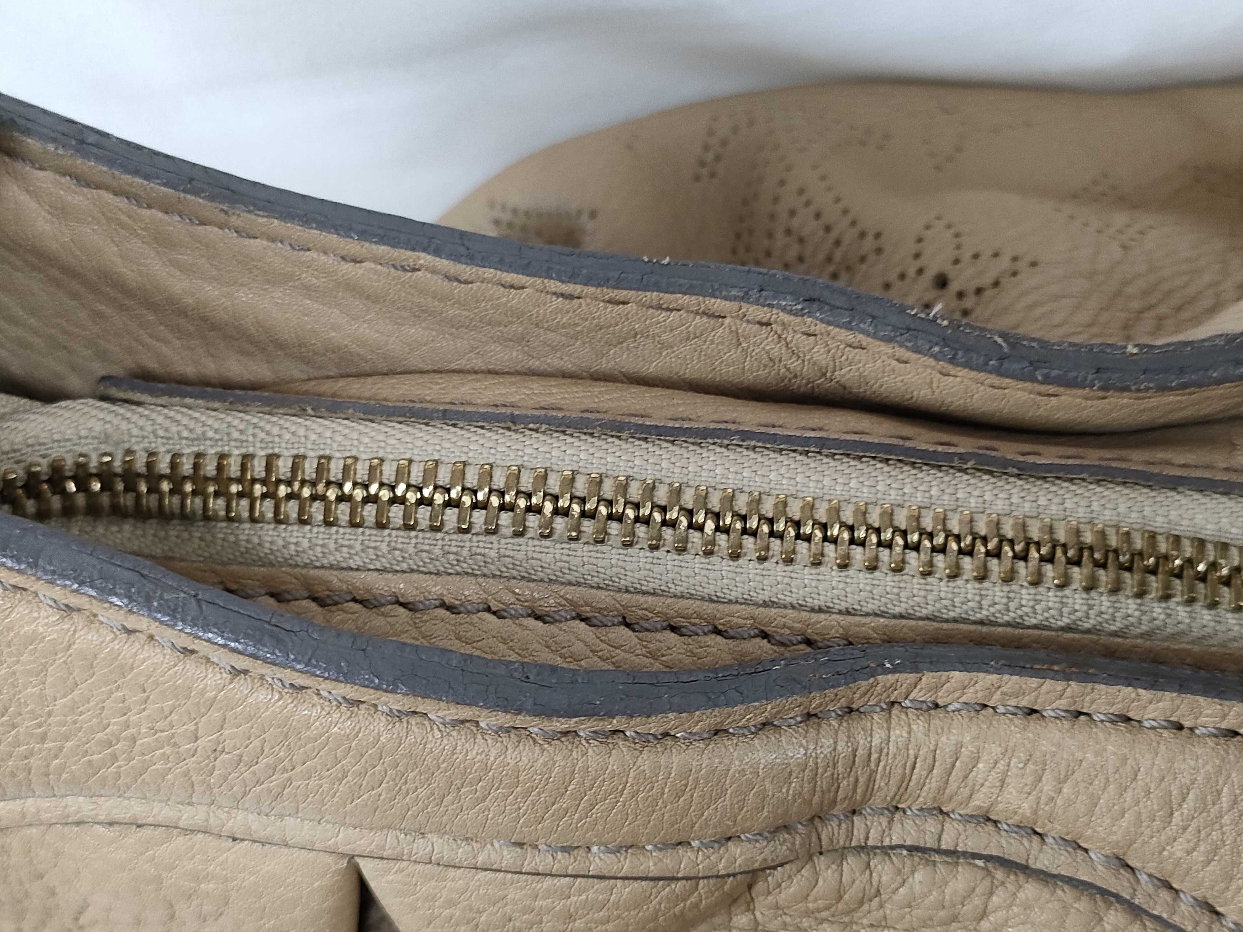 Mahina Shoulder Bag, Beige Calfskin, M95973 — view 3