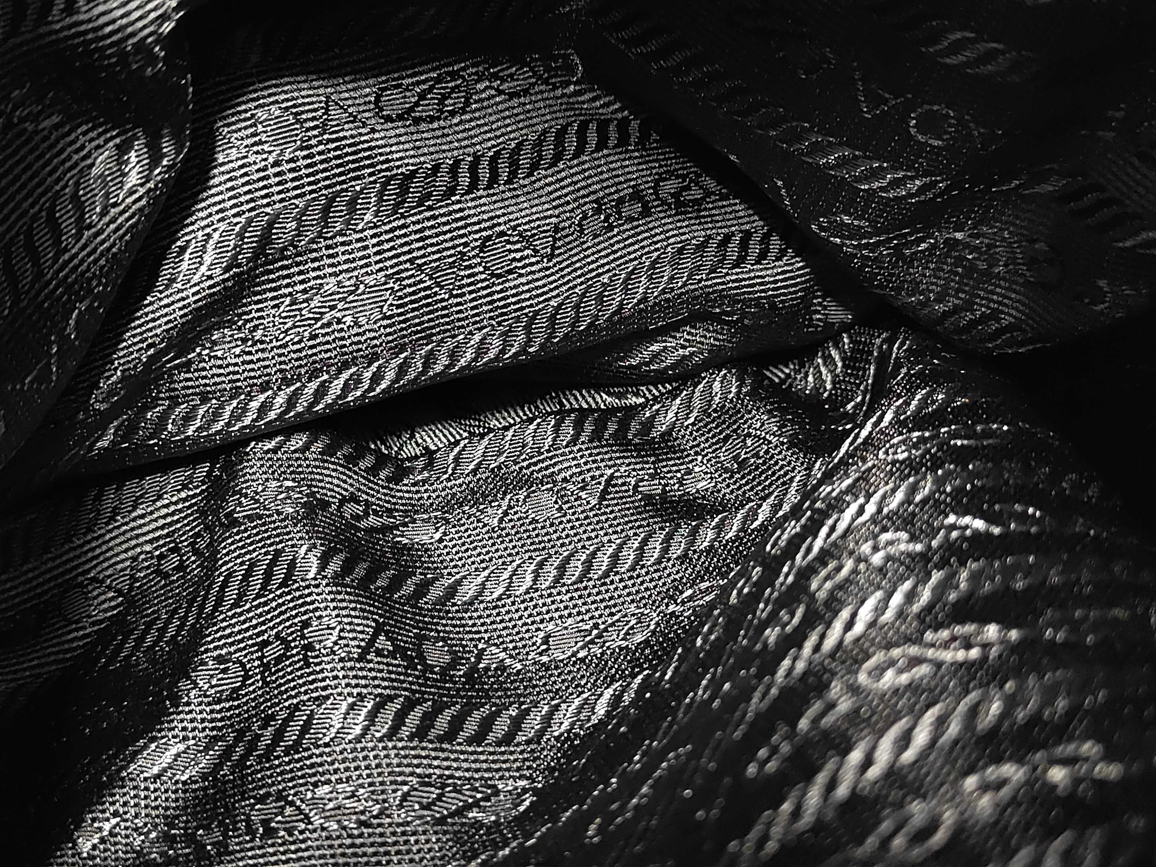 Triangle Logo Nylon Silver Shoulder Bag — view 11