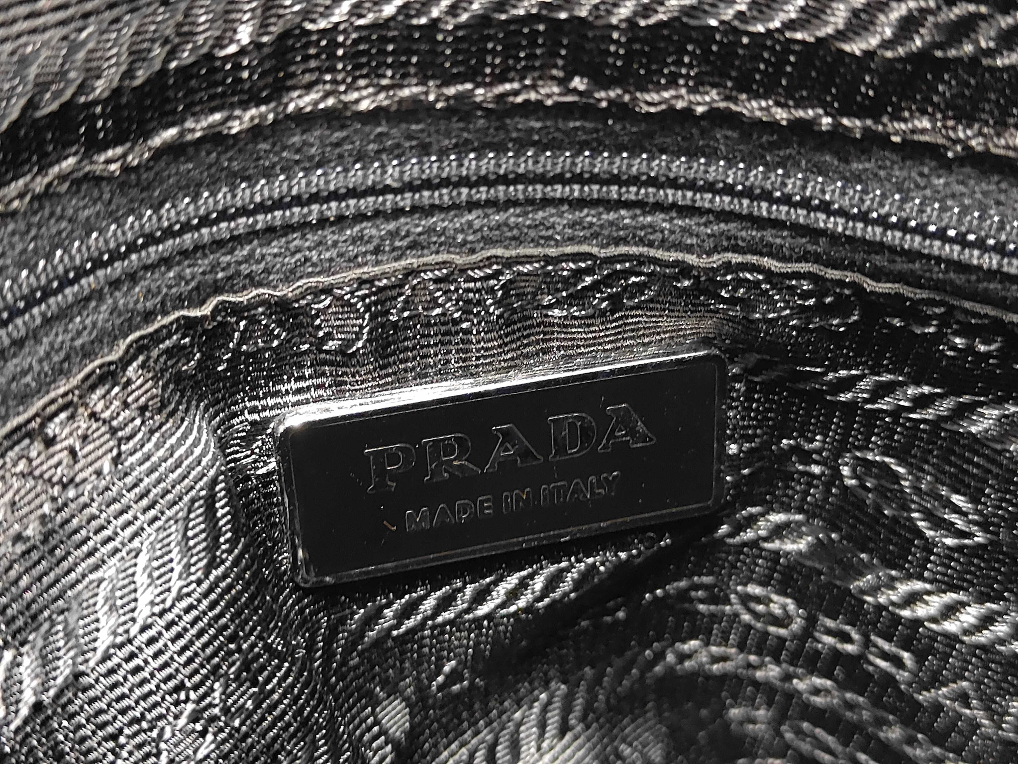 Triangle Logo Nylon Silver Shoulder Bag — view 13