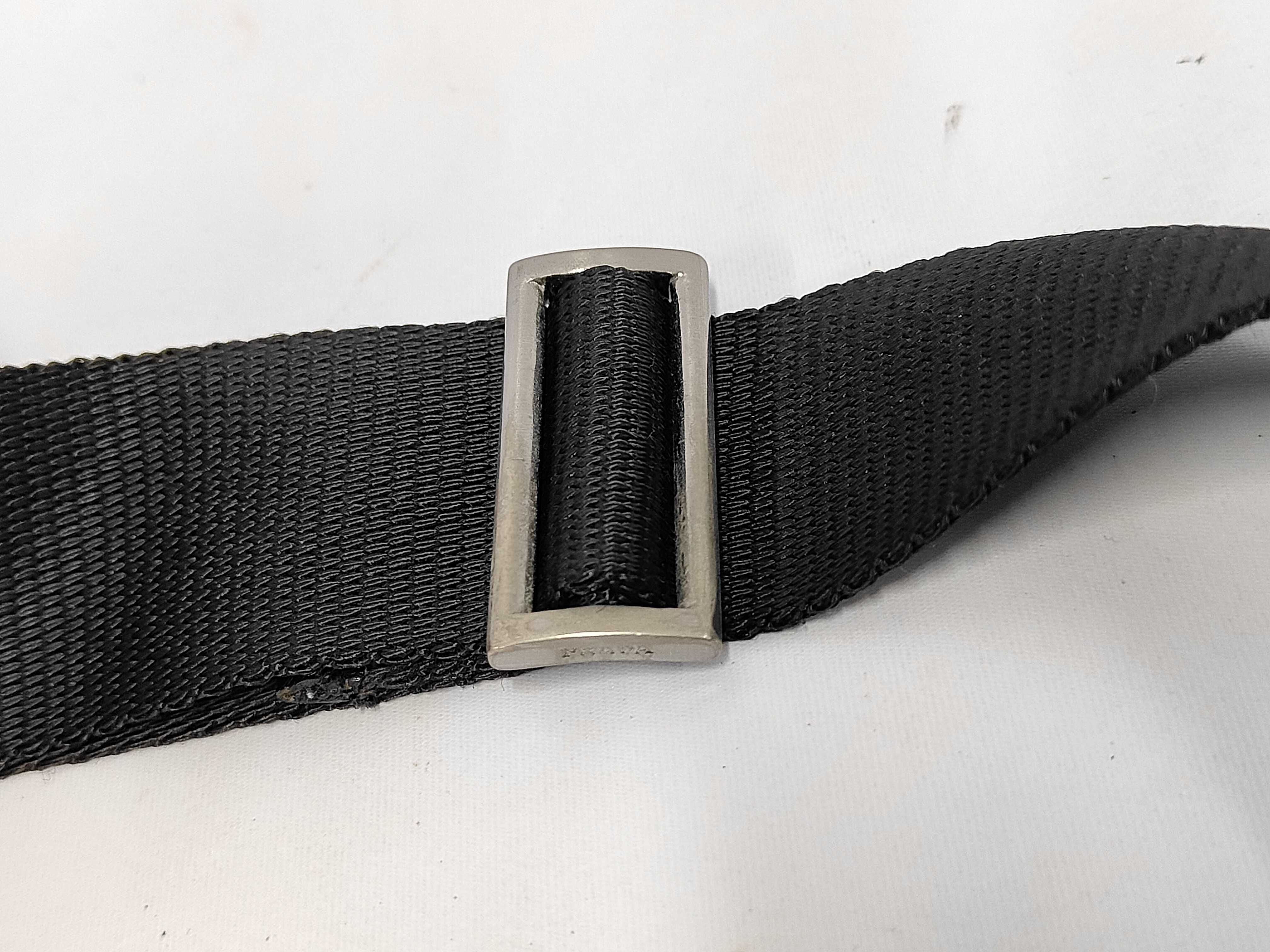 Triangle Logo Nylon Silver Shoulder Bag — view 6