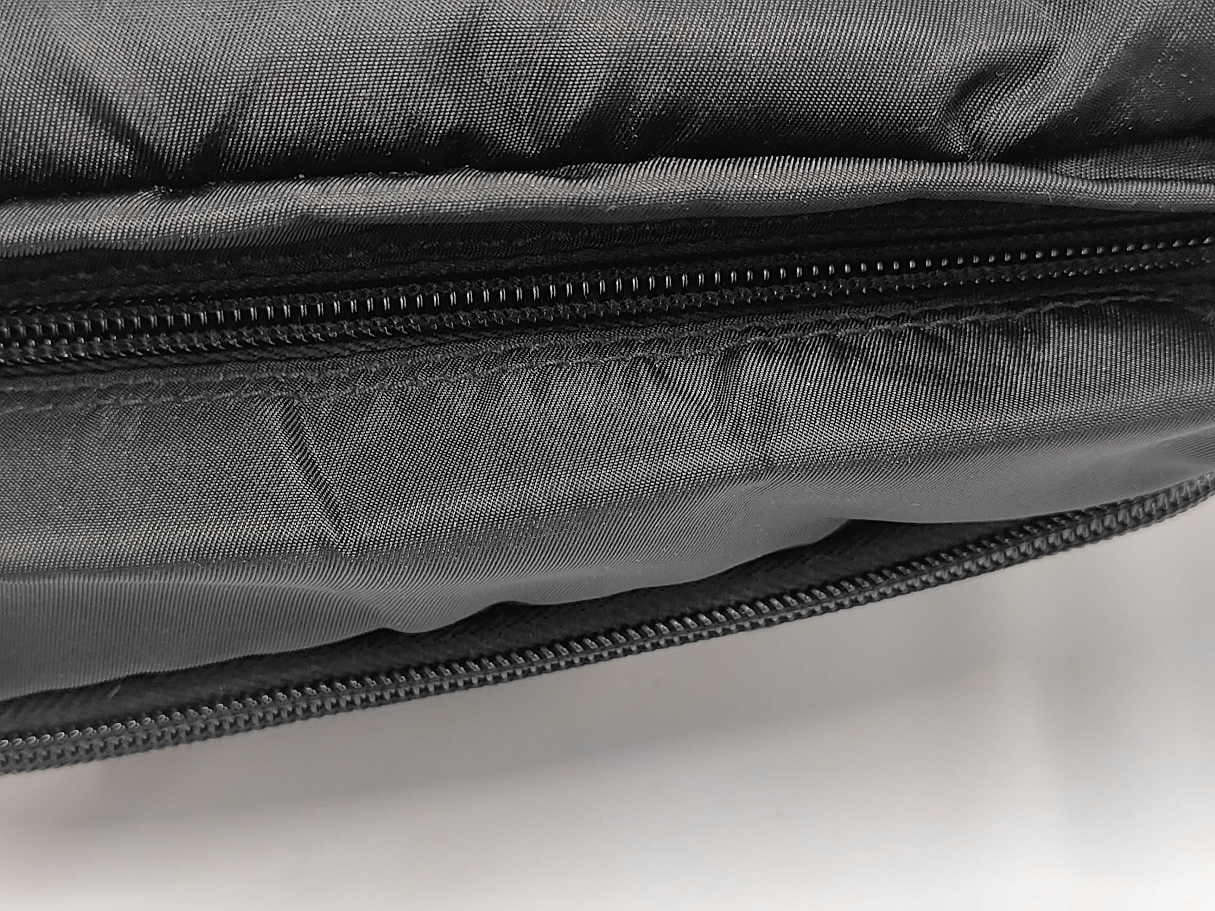 Triangle Logo Nylon Silver Shoulder Bag — view 9