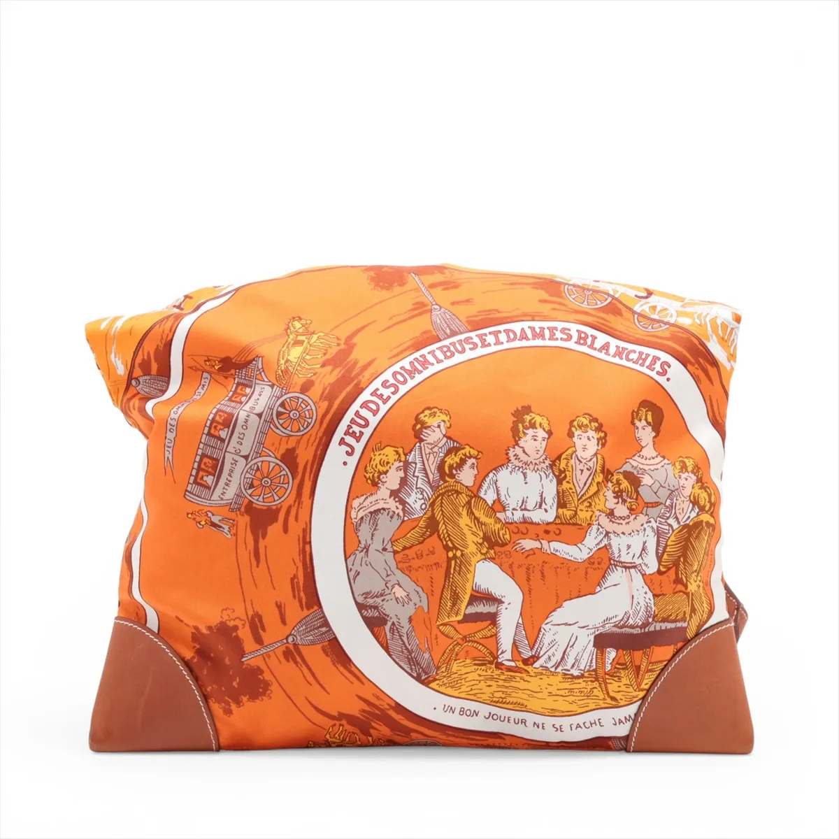 Silky City PM Silk x Leather Orange x Brown Silver Hardware L: 2008 — view 2